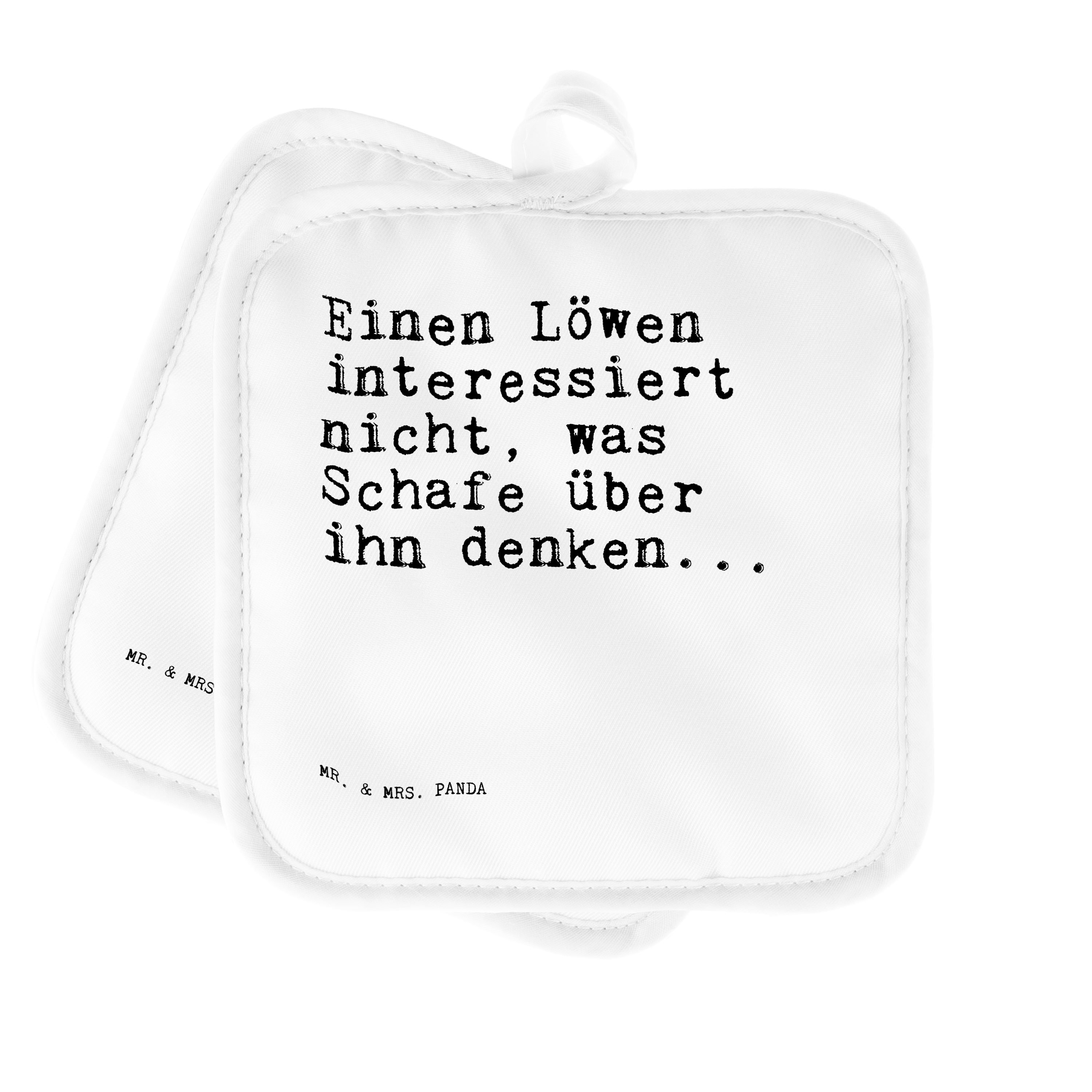 Panda Spruch, Männer, Mr. Topflappen nicht,... Weiß Einen & (1-tlg) Mrs. Geschenk, Löwen - interessiert -