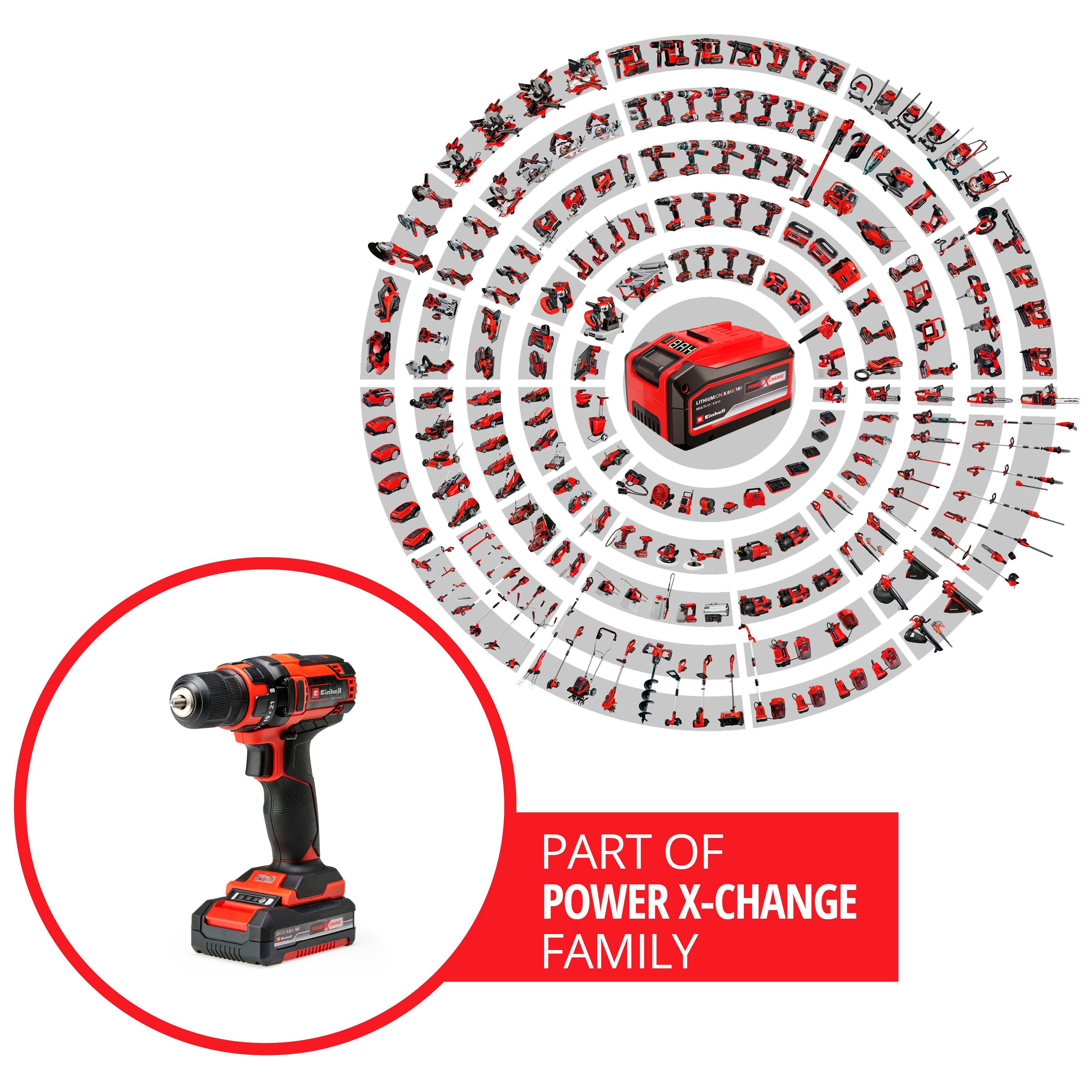 Einhell Akku-Bohrschrauber TC-CD 18/35 Li, max. 550 U/min, (Set), inkl. Akku und Ladegerät