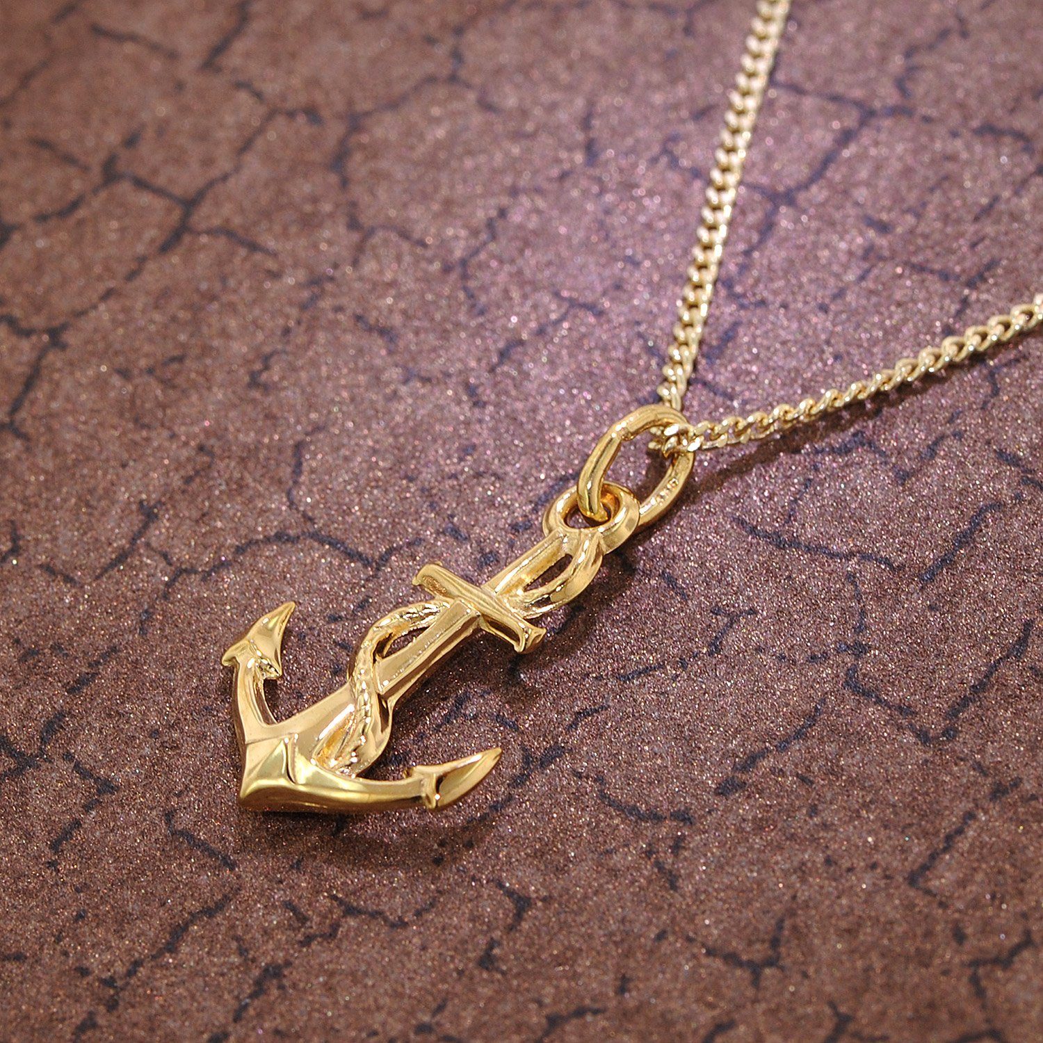 trendor Panzerkette Anker Gold-Anhänger 333 mit günstig online kaufen