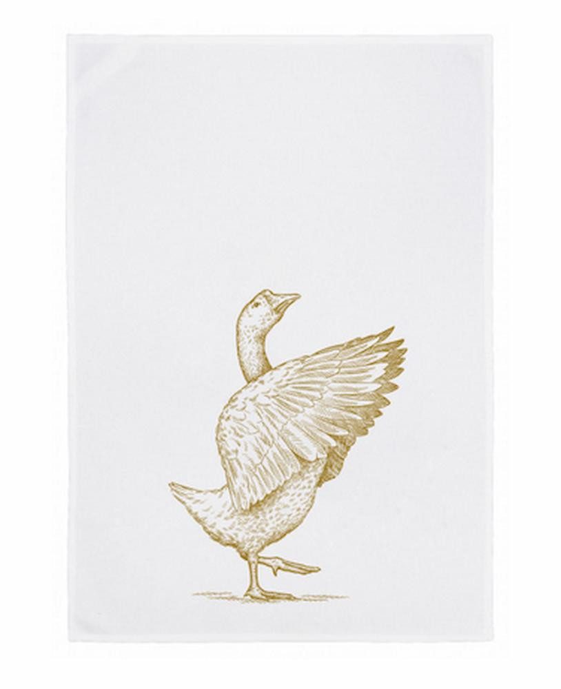 17,30 Hamburg Geschirrtuch wilde Gans, Gold, (1-tlg), 50x70cm, Siebdruck günstig online kaufen