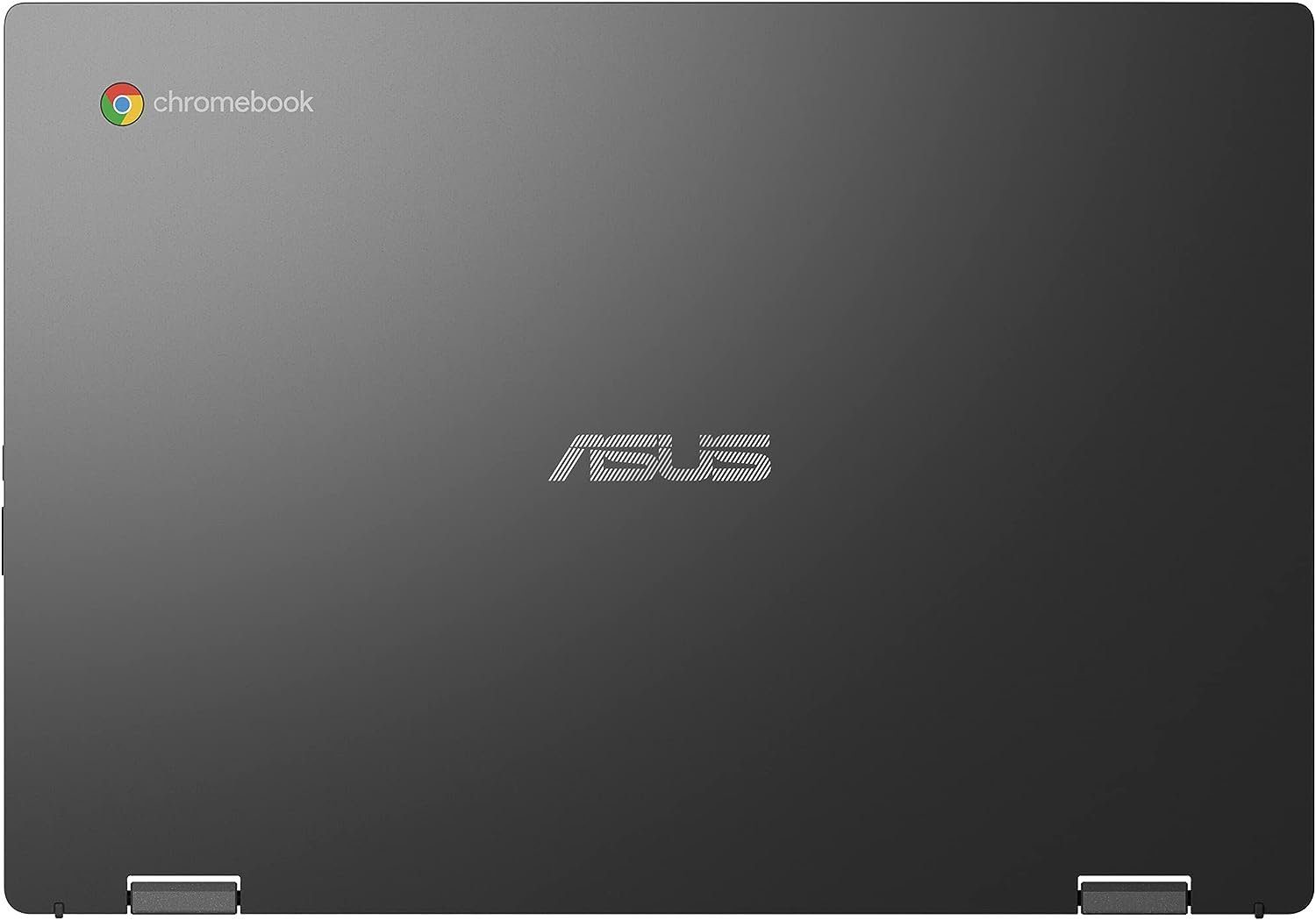 Asus Flip 14 Convertible Laptop Tablet Touchscreen Touch Full HD 8 GB RAM Chromebook (35,6 cm/14 Zoll, MediaTek Kompanio 520, ARM G52 MC2, 128 GB SSD, TUSI-2.0-Stift, Touch Display, 360°-Scharnier, Webcam-Abdeckung)