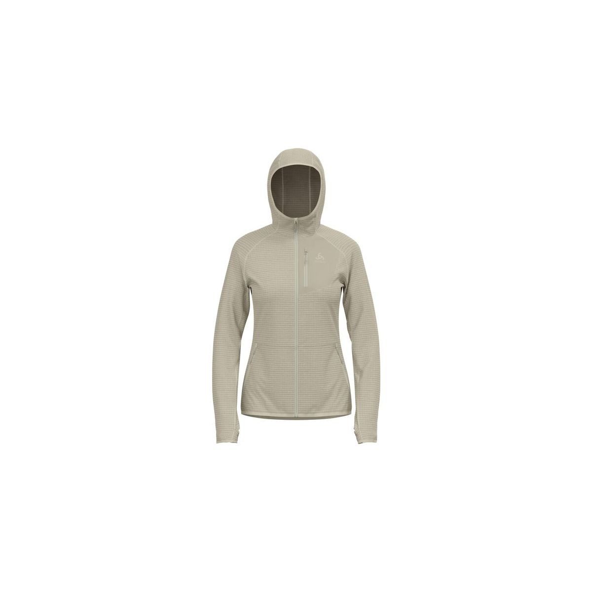 Odlo Fleecejacke The Ascent Mid Layer Hooded Zip Vielseitige Mid-Layer-Jacke mit natürlicher Wärmeregulierung und