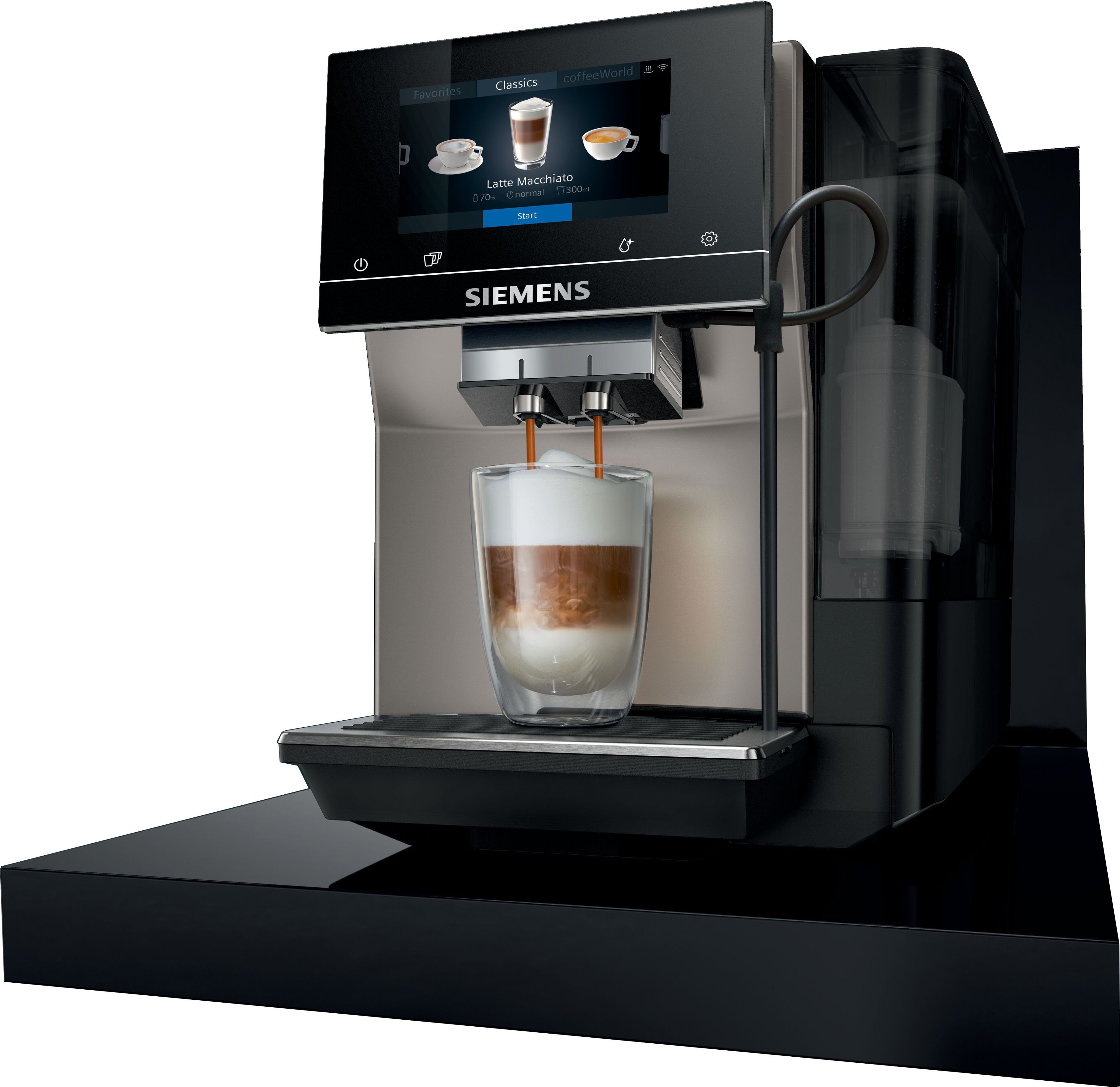 EQ.700 TP705D01, SIEMENS Milchsystem-Reinigung classic Full-Touch-Display, Kaffeevollautomat intuitives automatische