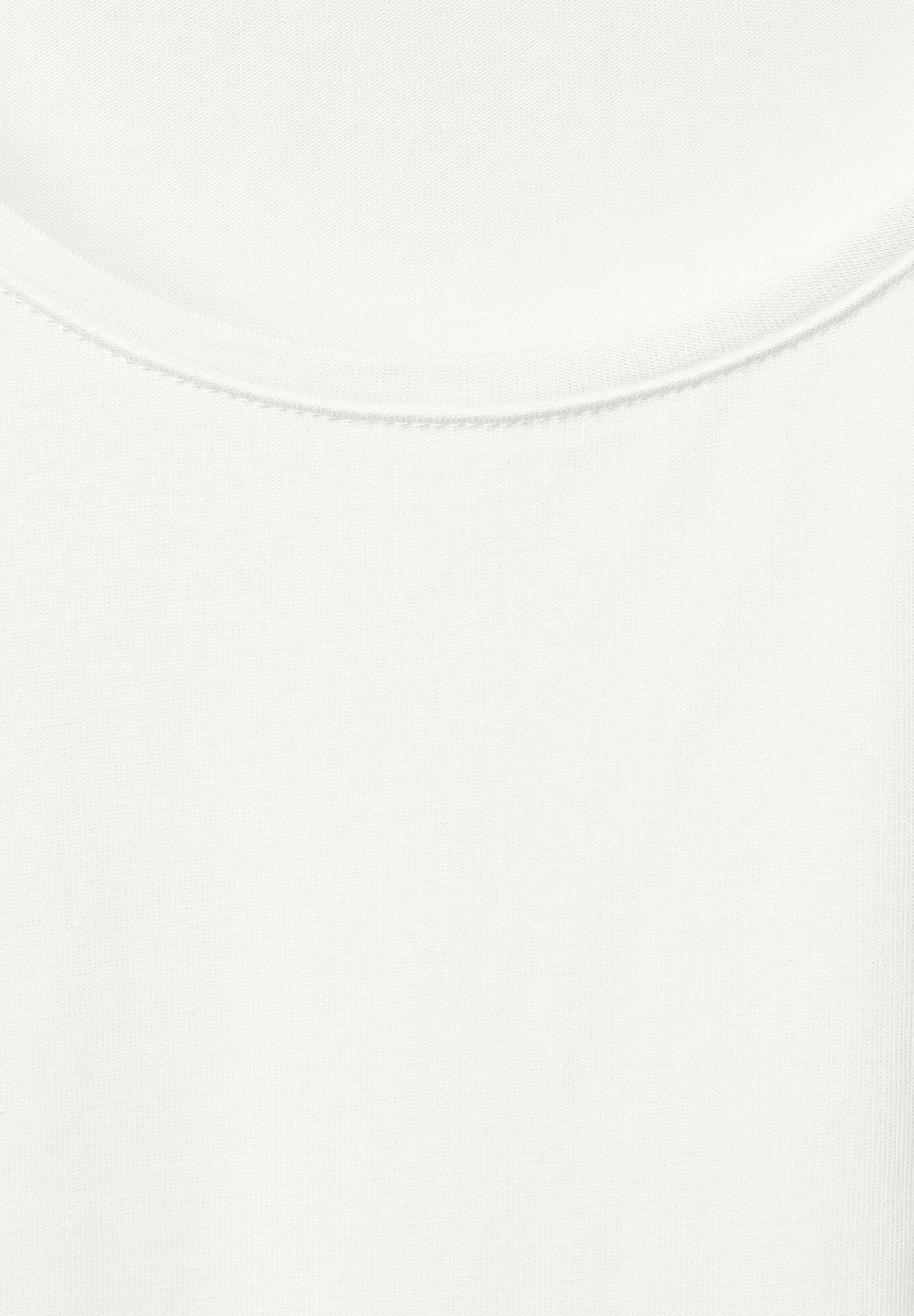 Langarmshirt white off ONE STREET Materialmix softem aus