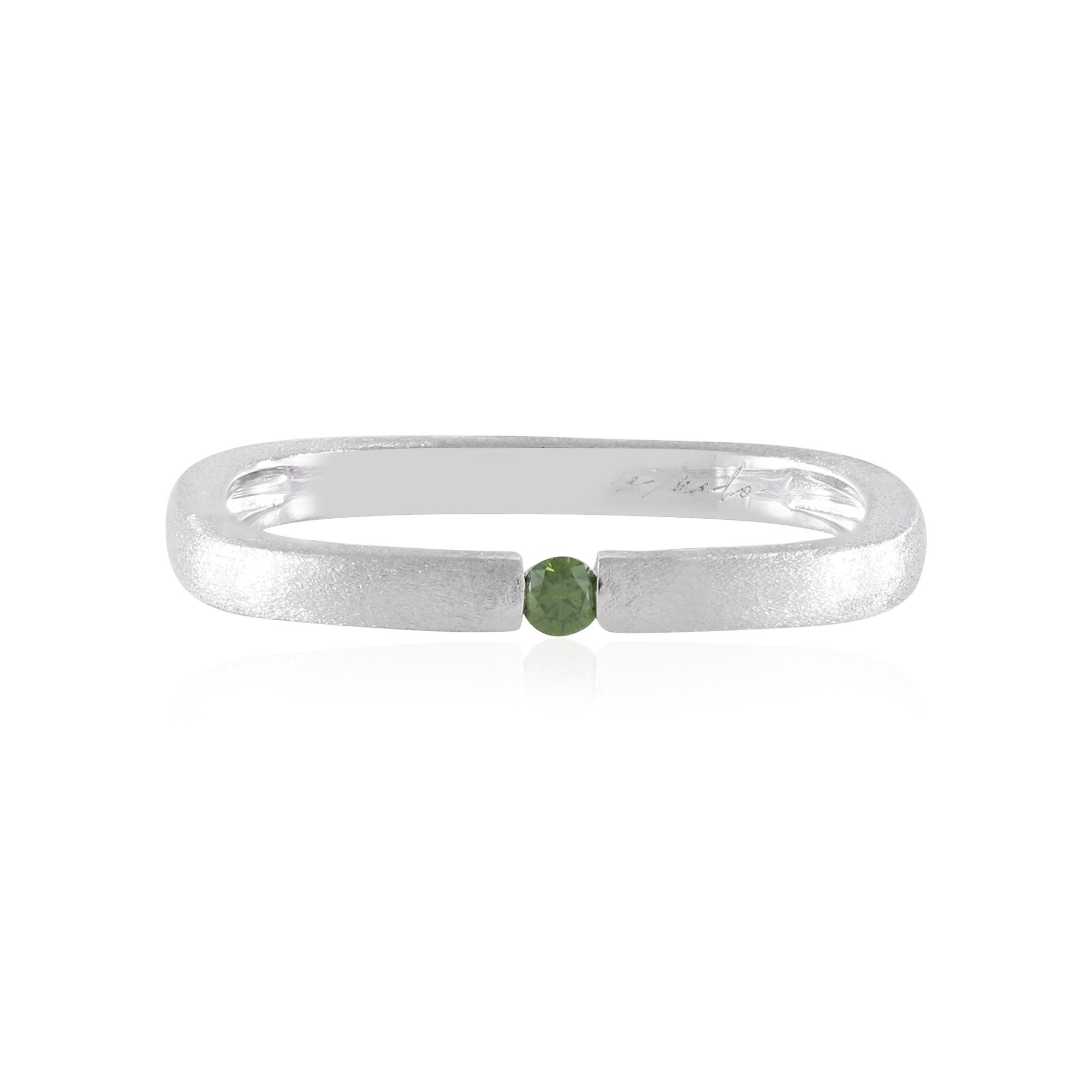 Cavill Diamantring Cavill Ring aus Sterlingsilber mit grünem 0,027 ct Diamant (1-tlg)