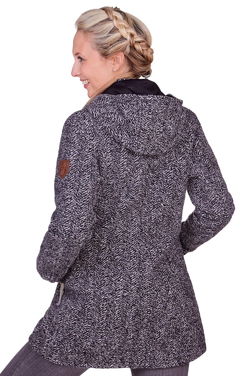 Almgwand Outdoorjacke Kurzmantel Damen - HOCHBERG - schwarz/grau günstig online kaufen