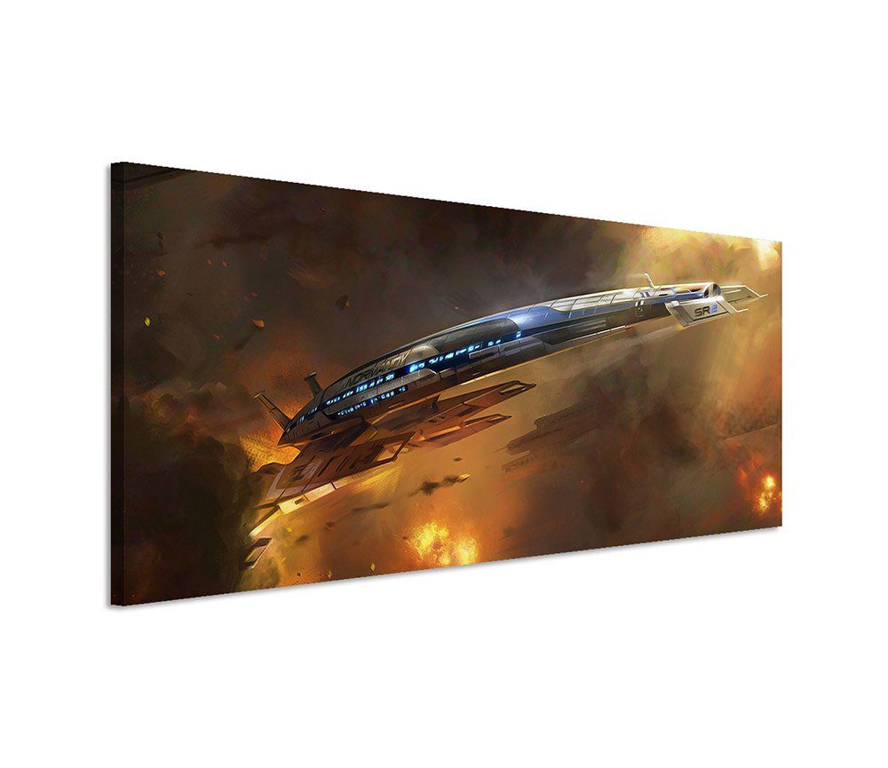 Sinus Art Leinwandbild Mass Effect 3 Ship 150x50cm