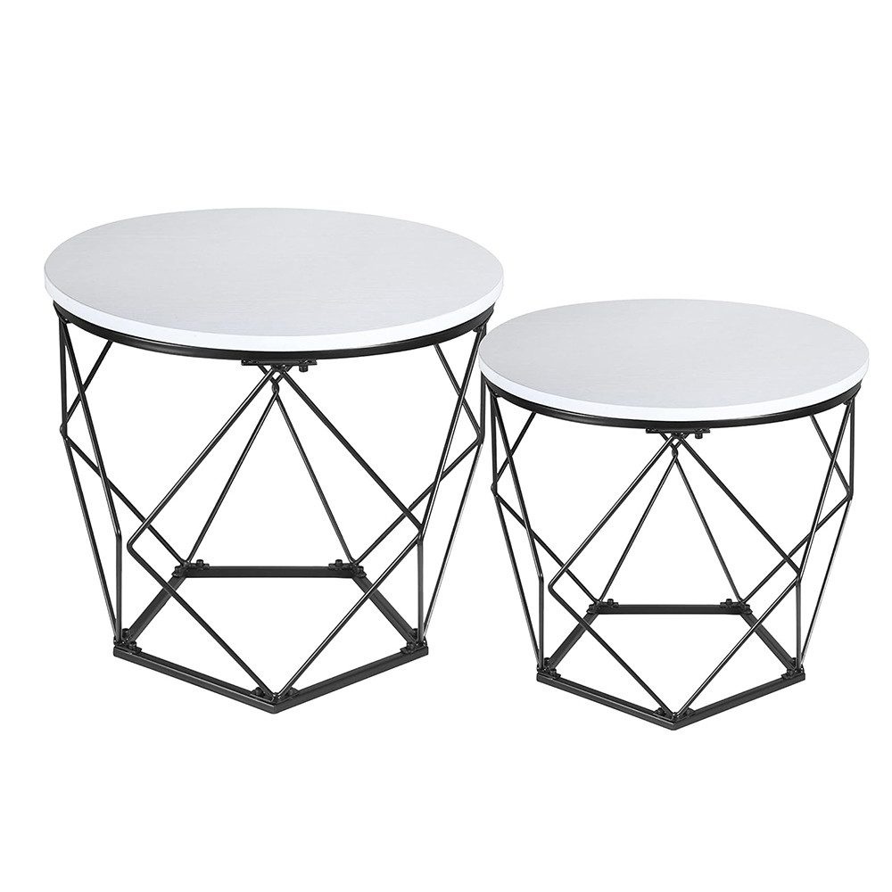 Couchtisch 2er Set Beistelltisch, Couchtisch Rund
