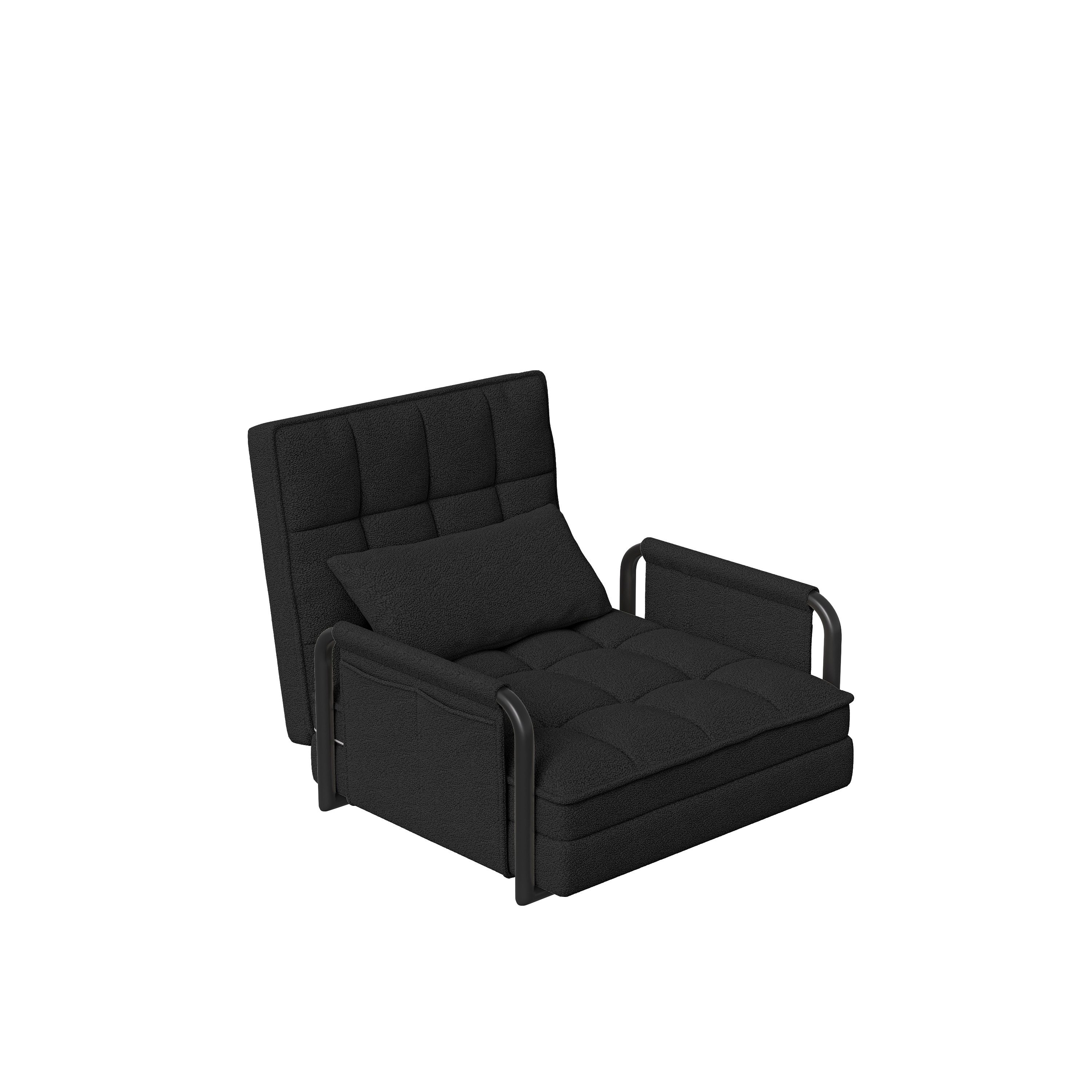 Furnishings Home Schlafsofa Loungesessel Schlafsessel 2 in 1, inkl. Kissen, Sehr gut geeignet für Schlafzimmer und Wohnzimmer 1 Teile, mit Bettfunktion, Sofabett, 82x180 cm, Samt