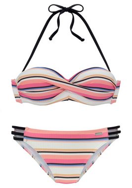 Venice Beach Bügel-Bandeau-Bikini mit strukturierter Ware