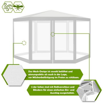 Randaco Fensterschutzgitter Pavillon mit Moskitonetz Insektenschutz-Vorhang Pavillon 2x2x2m