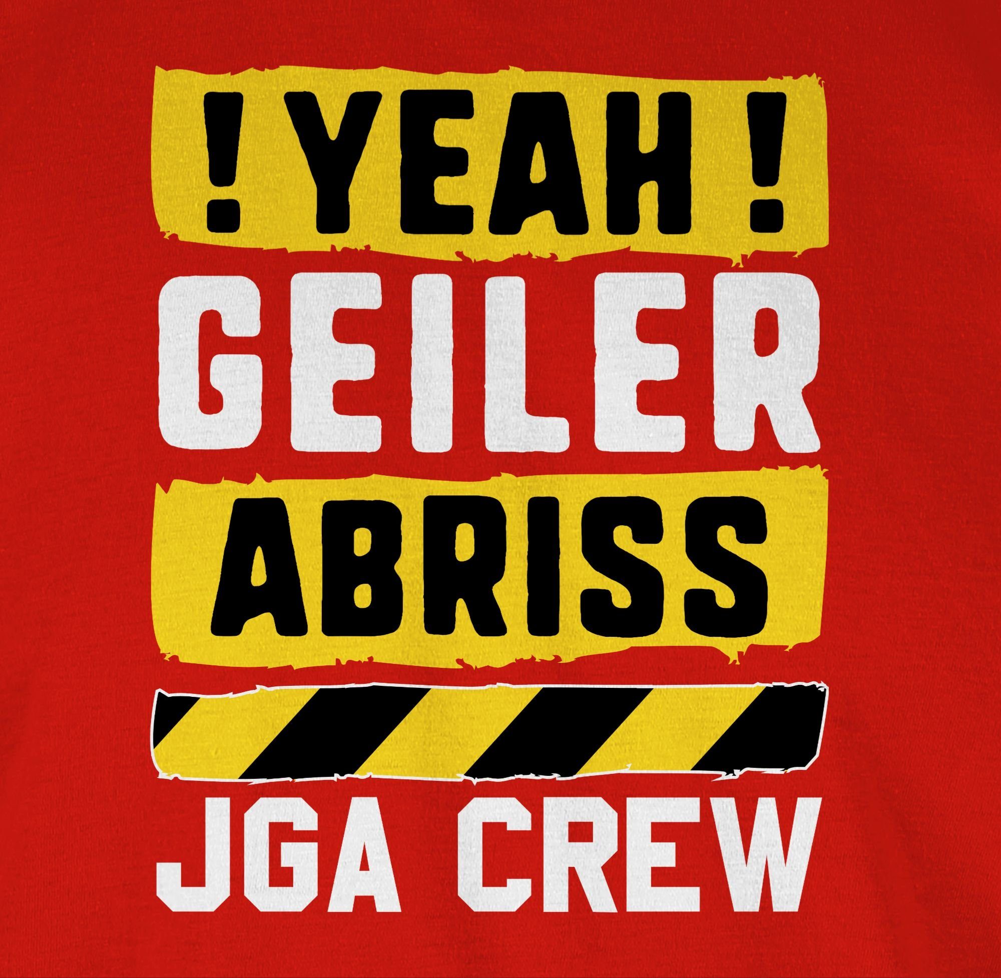 weiß Rot Männer JGA Crew Abriss gelb - JGA Shirtracer geiler 02 Yeah T-Shirt