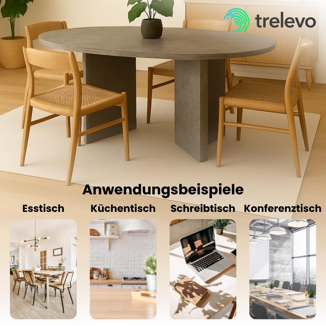 Trelevo® Esstisch Esszimmertisch 160x90 cm, Graue-Optik, günstig online kaufen