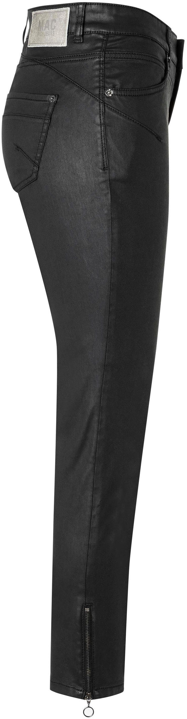 Reißverschluss-Detail Bein am Röhrenhose RICH mit SLIM coating chic black MAC