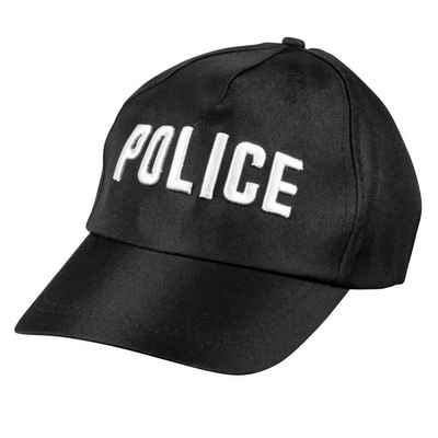 Boland Kostüm Police Schirmmütze, Schwarze Schirmmütze als Basic für Deine Polizei-Verkleidung