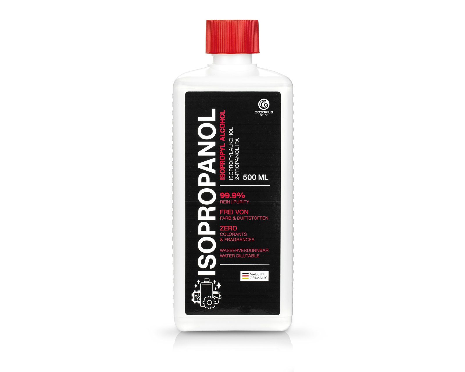 OCTOPUS Fluids 500ml Isopropanol 99,9% Isopropylalkohol 2-Propanol IPA Nachfülltinte (Set, 1x 500 ml, 500 ml)