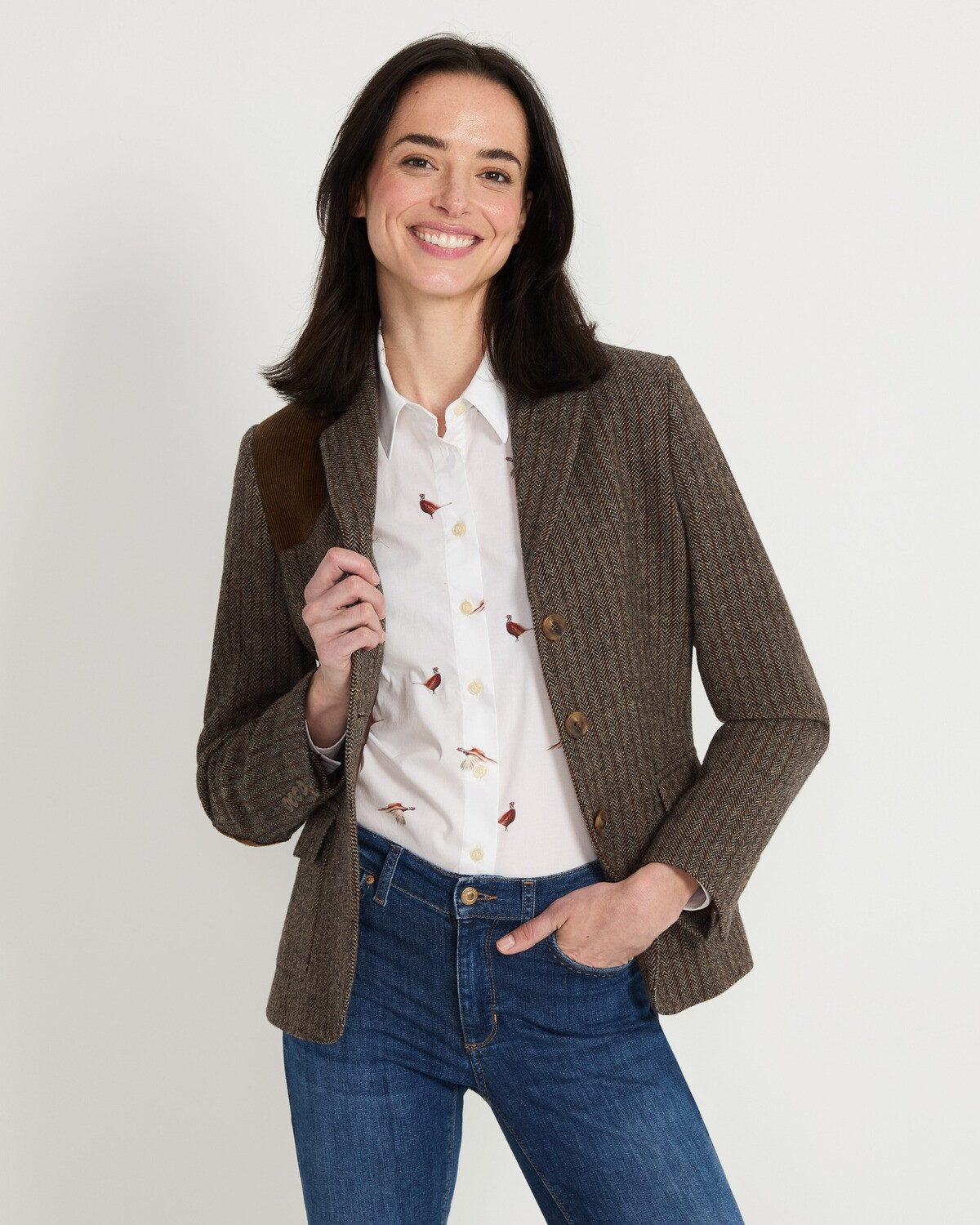 Brigitte von Schönfels Jackenblazer Fischgrat-Tweed-Blazer – Bild 4 von 5