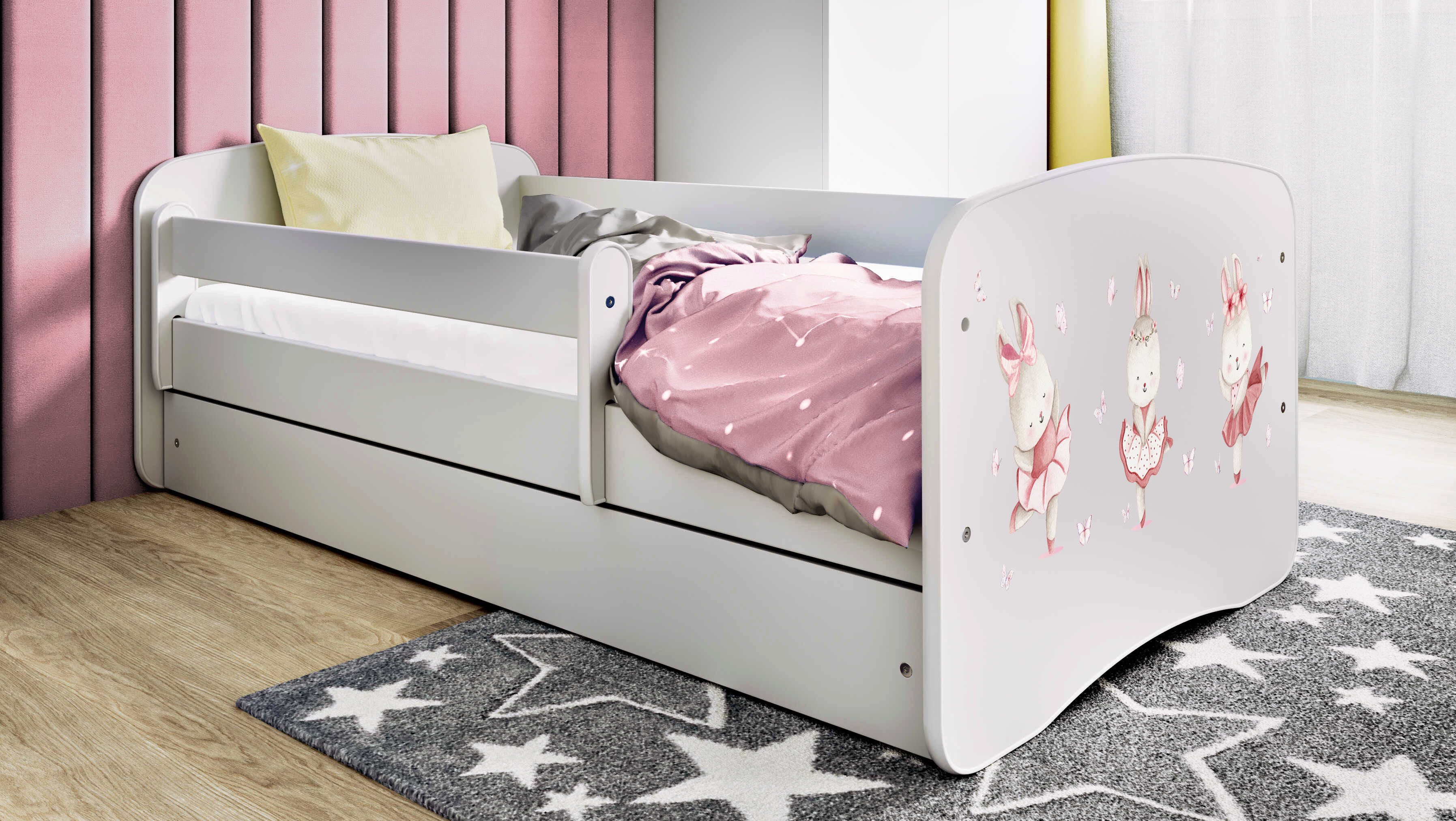Kinderbett Jugenbett Weiß 140x70 160x80 180x80