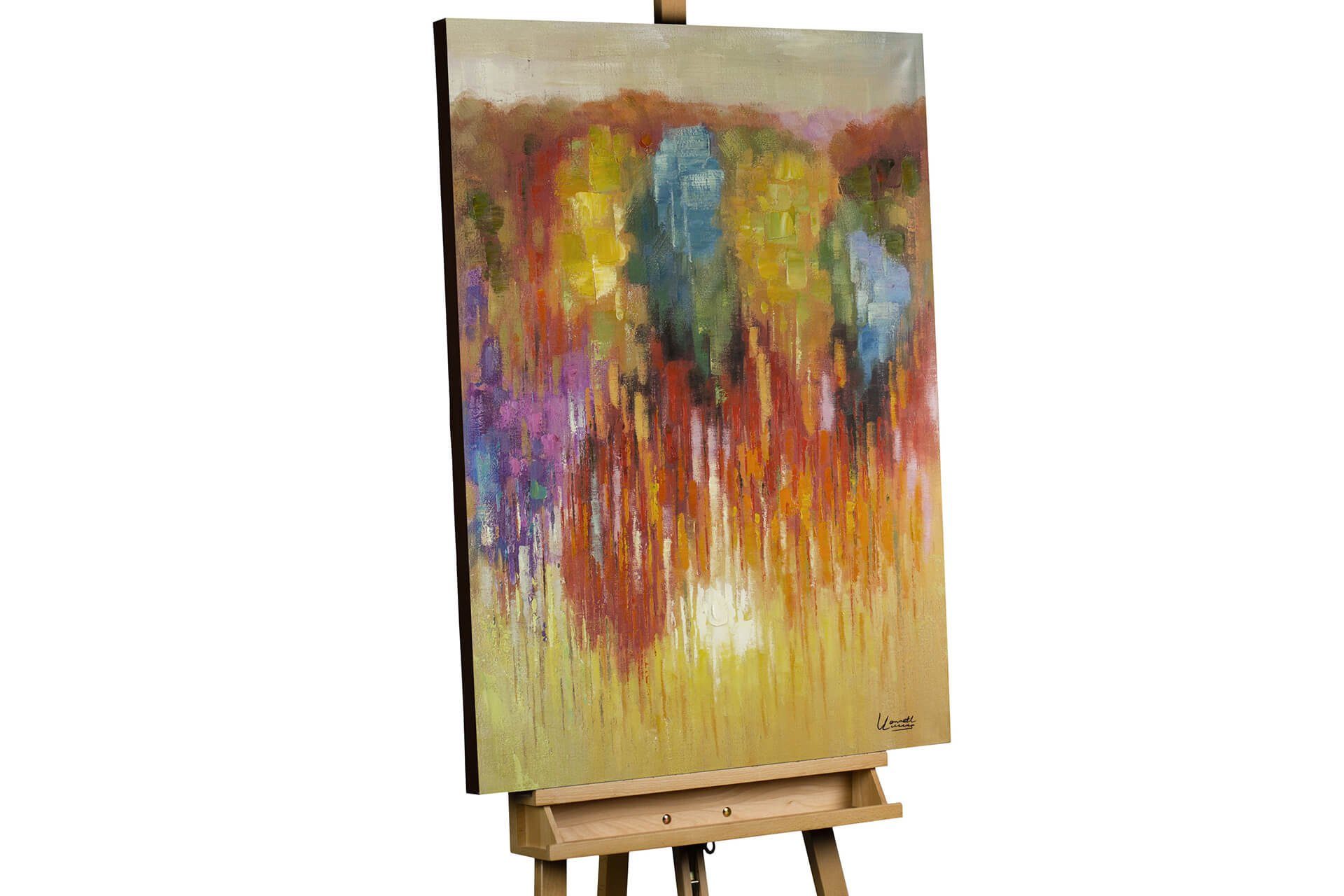 KUNSTLOFT Gemälde Deine Wärme 75x100 cm, Leinwandbild 100% HANDGEMALT Wandbild Wohnzimmer