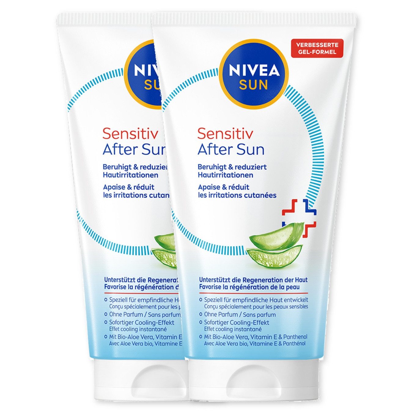 Nivea Sun After Sun After Sun SOS Sensitiv Creme 2x150ml, 2-tlg., Kühlt, beruhigt und revitalisiert