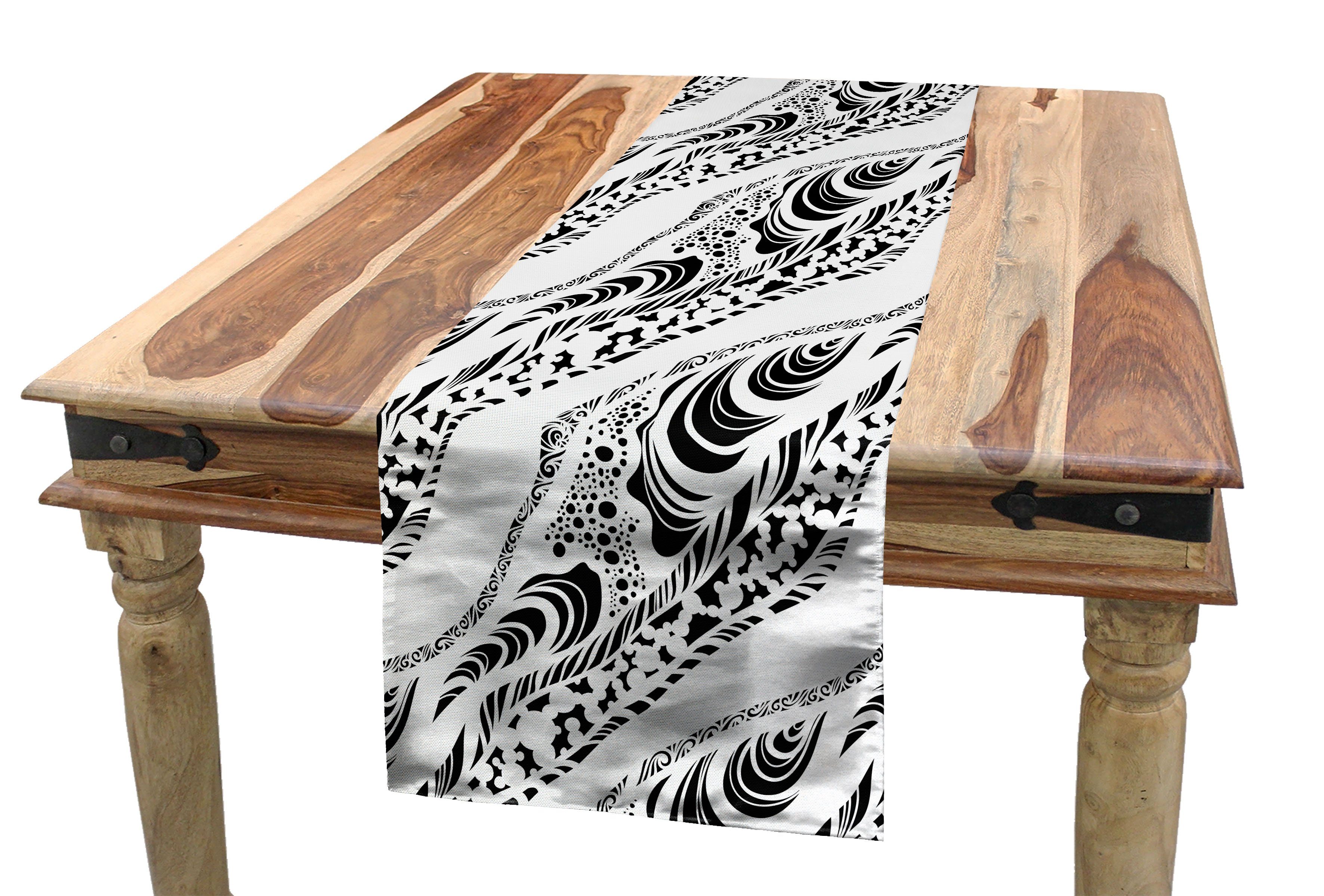 Abakuhaus Tischläufer Esszimmer Küche Rechteckiger Dekorativer Tischläufer, Abstrakt Tierhaut Muster | Tischläufer