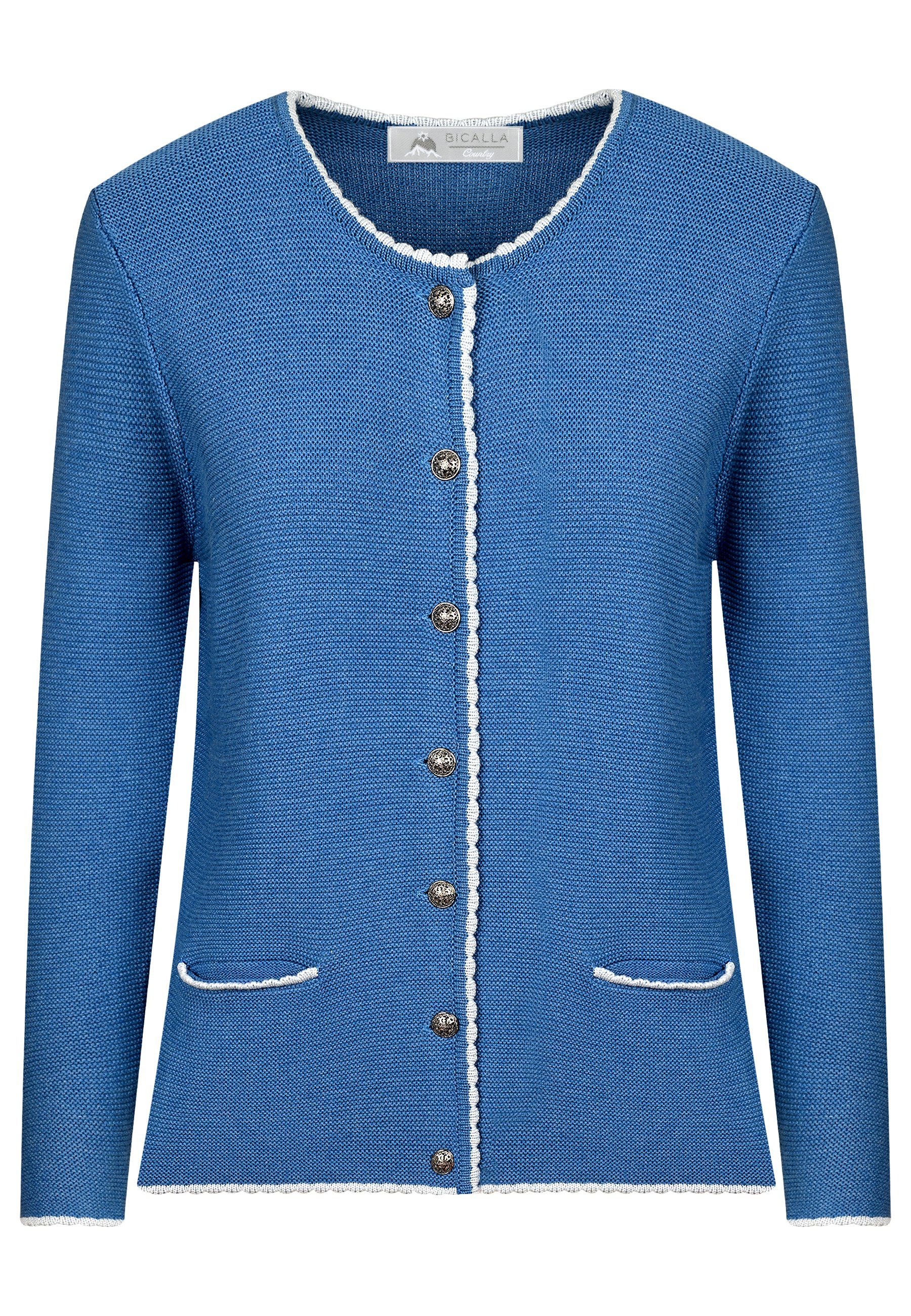 BICALLA Cardigan 10/jeans-blue Contrast Cardigan - (1-tlg)