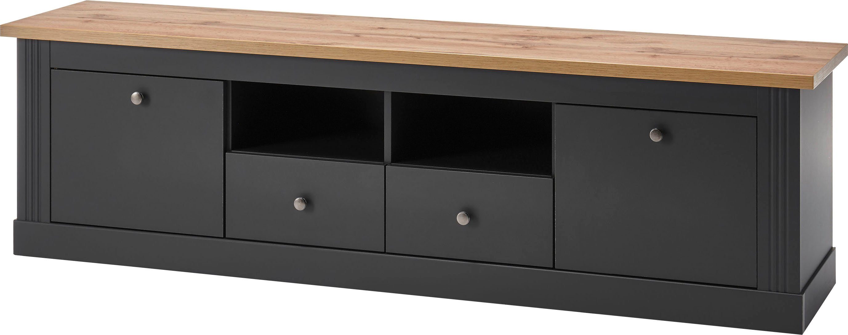 OTTO home Lowboard Westminster, TV-Unterteil im Landhausstil, Kommode, TV-Schrank, Metallgriffe, viel Stauraum, in 2 Farben & drei Größen erhältlich