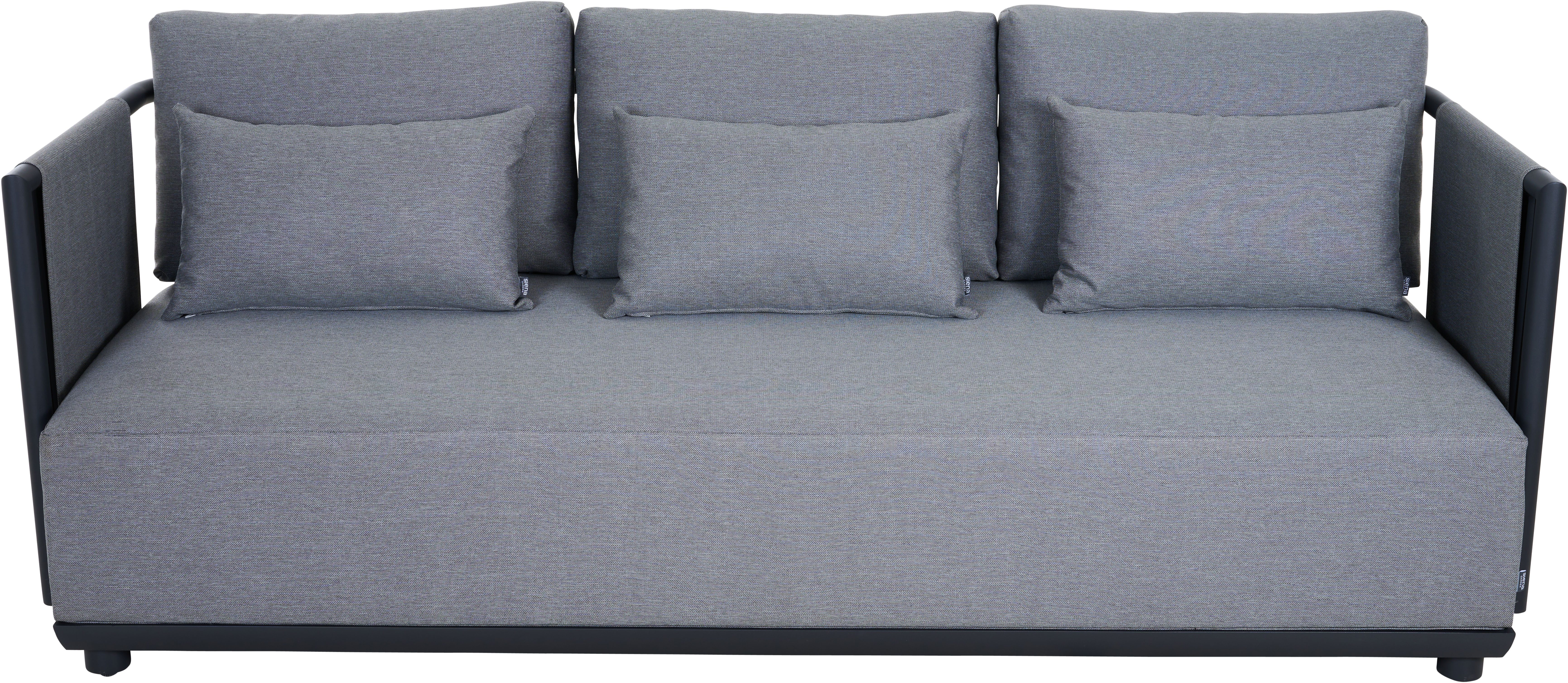 Siena Garden Gartensofa ADEYRA, Gestell aus Aluminium, inkl. Kissen, 3er Loungesofa