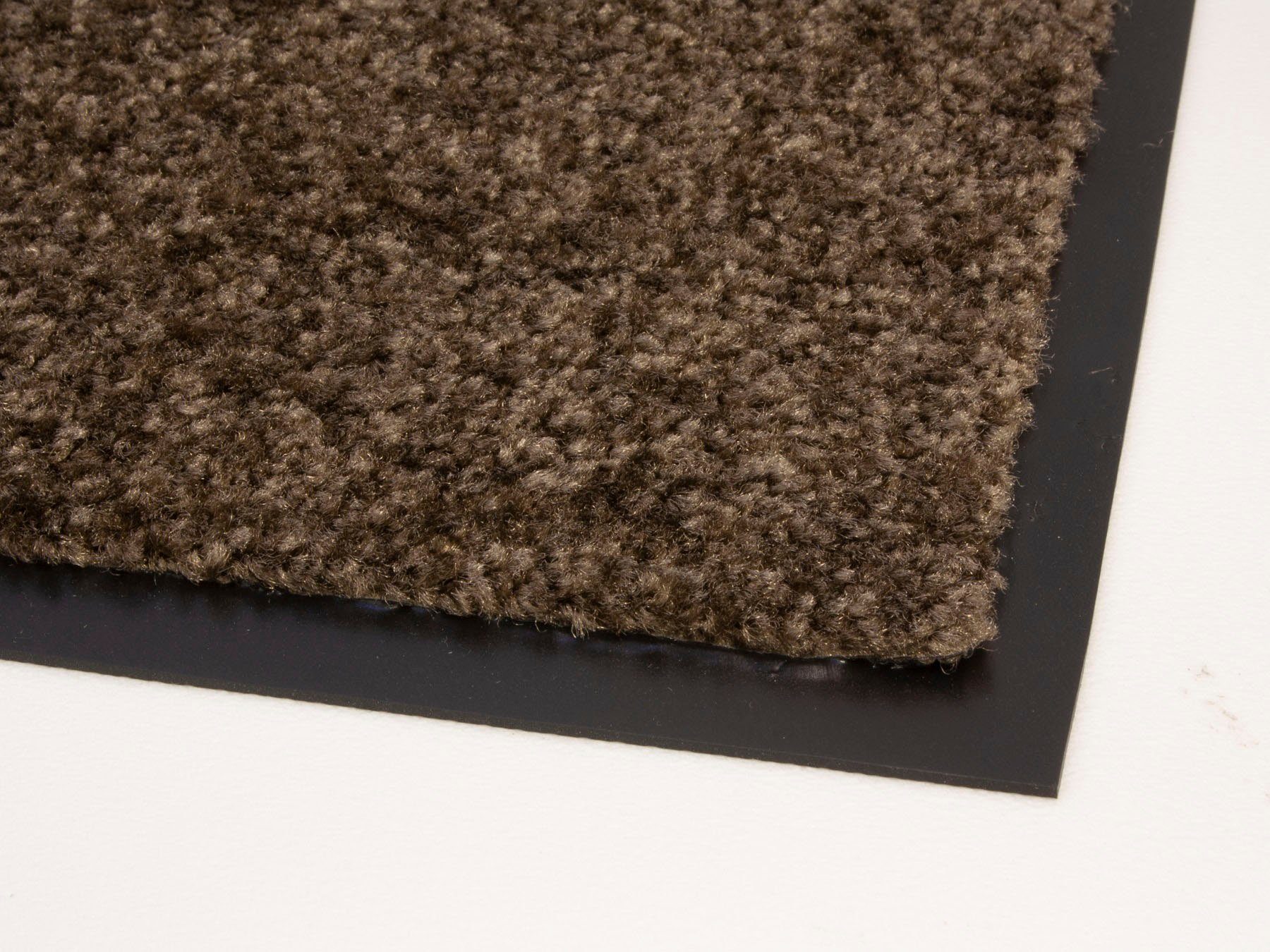 Fußmatte Schmutzfangmatte CLEAN PRO, rechteckig, in waschbar Primaflor-Ideen Textil, braun Höhe: Schmutzfangmatte, Uni-Farben, UV-beständig, mm, 8