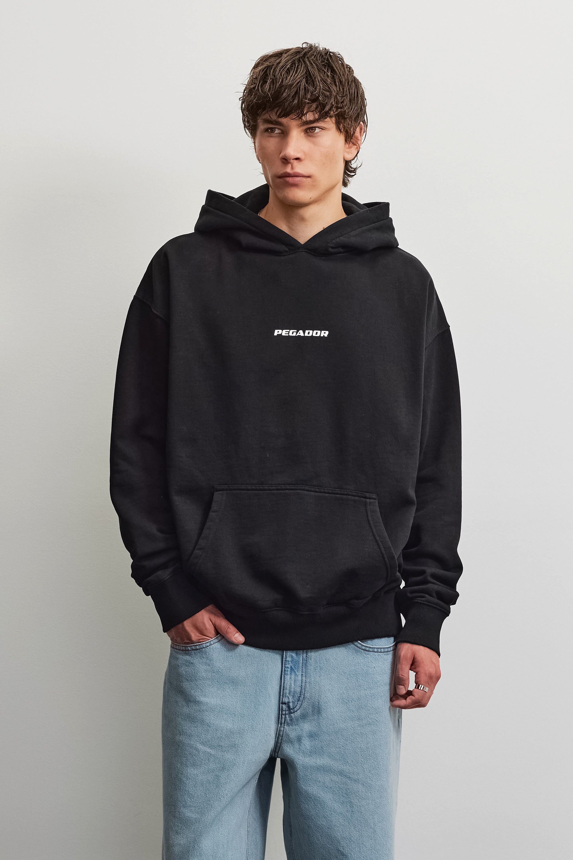 PEGADOR Kapuzensweatshirt COLNE LOGO OVERSIZED HOODIE Baumwollmischung, oversize