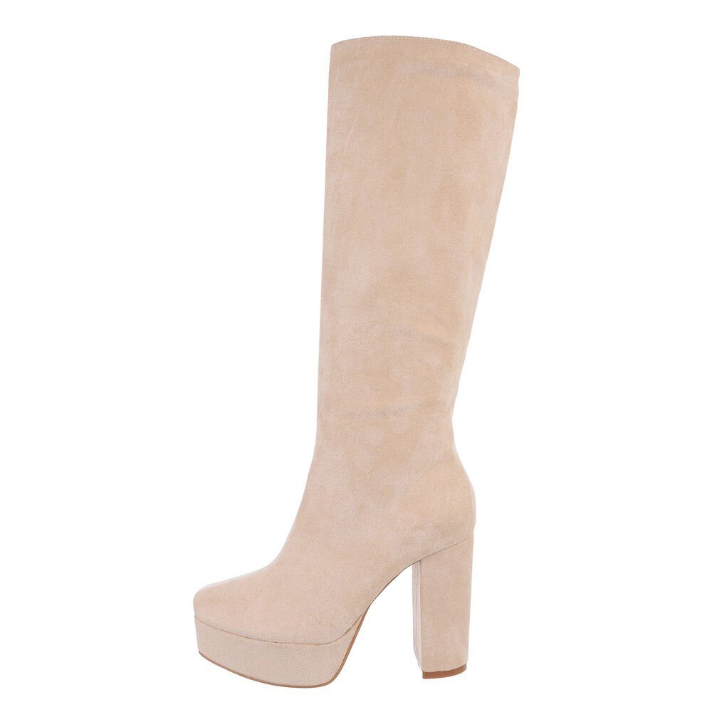 Damen Elegant Plateaustiefel