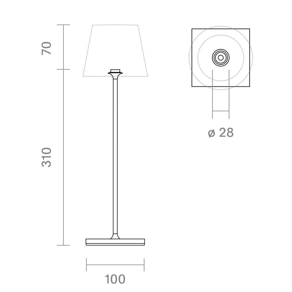 SIGOR LED Tischleuchte Ersatzfuß