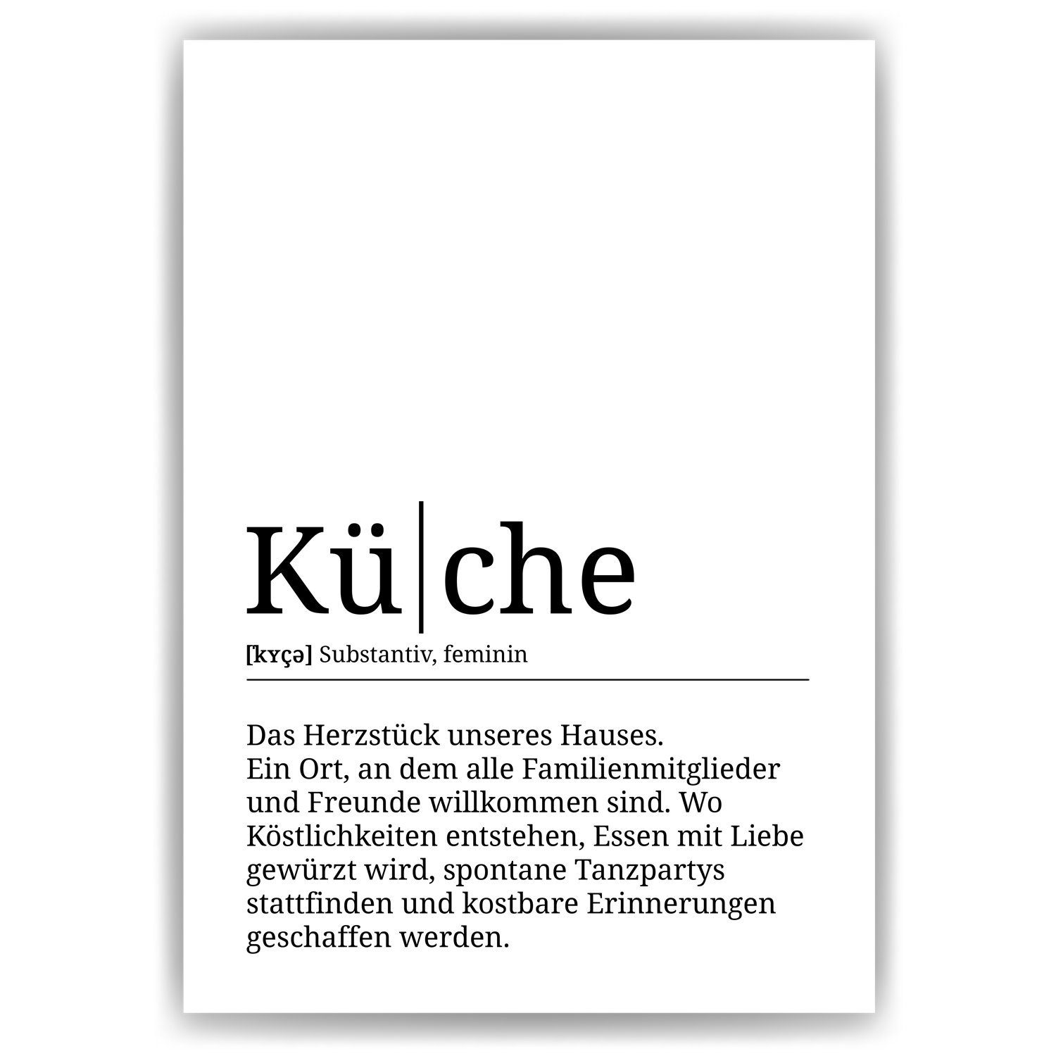 Tigerlino Poster Küche Definition Wandbild Haushalt Einzugsgeschenk