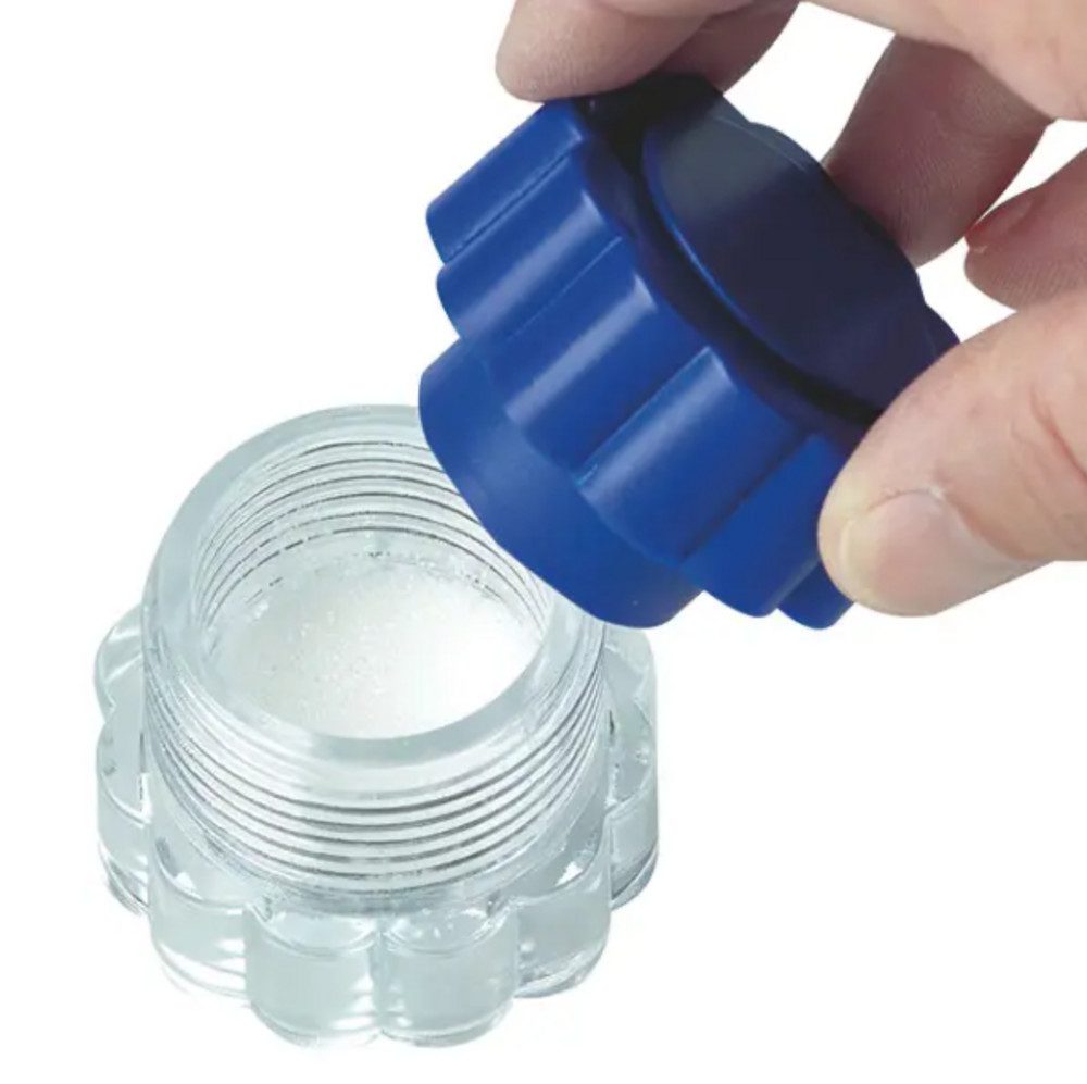 DocMed Pillendose DocMed Tabletten Mörser (Ergonomischer Griff, Integriertes Vorratsfach, 1 St., Praktischer Mörser für Medikamente), Tablettenhilfe, Tabletten zerkleinern