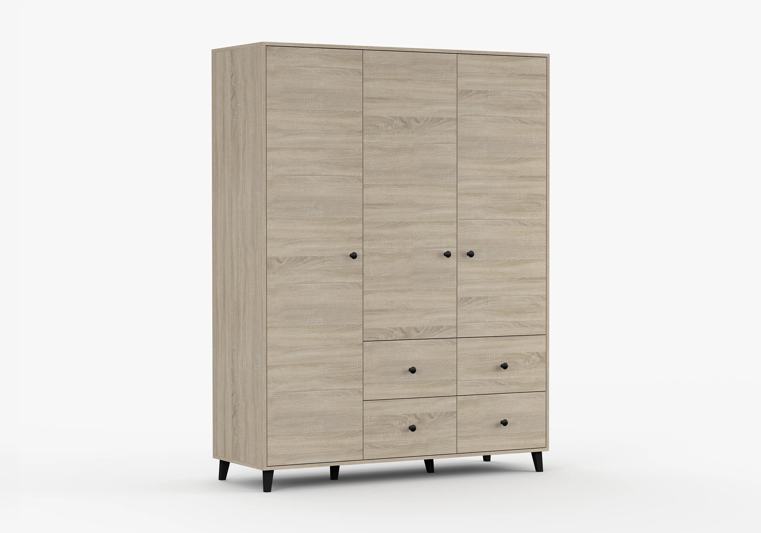 imoebel24 Drehtürenschrank FOX 19 150 cm - Sonoma