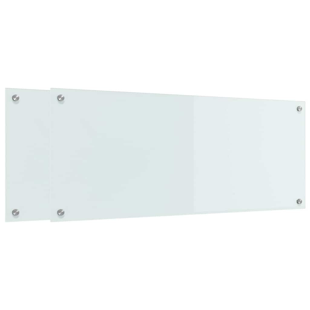 Küchenrückwand Küchenrückwand 2 pcs Weiß 100 x 40 cm Gehärtetes Glas