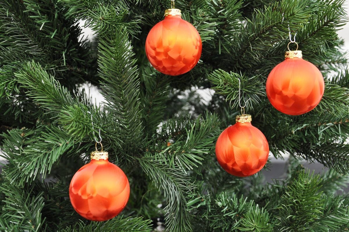 Thüringer Glasdesign Christbaumschmuck JACK 12x Glas Eislack Christbaumkuge günstig online kaufen