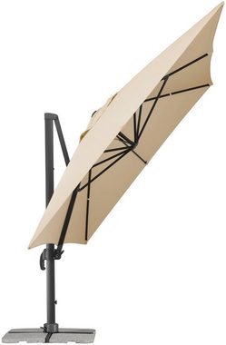 Schneider Schirme Ampelschirm Rhodos Grande, LxB: 400x300 cm, natur, rechteckig, ohne Wegeplatten