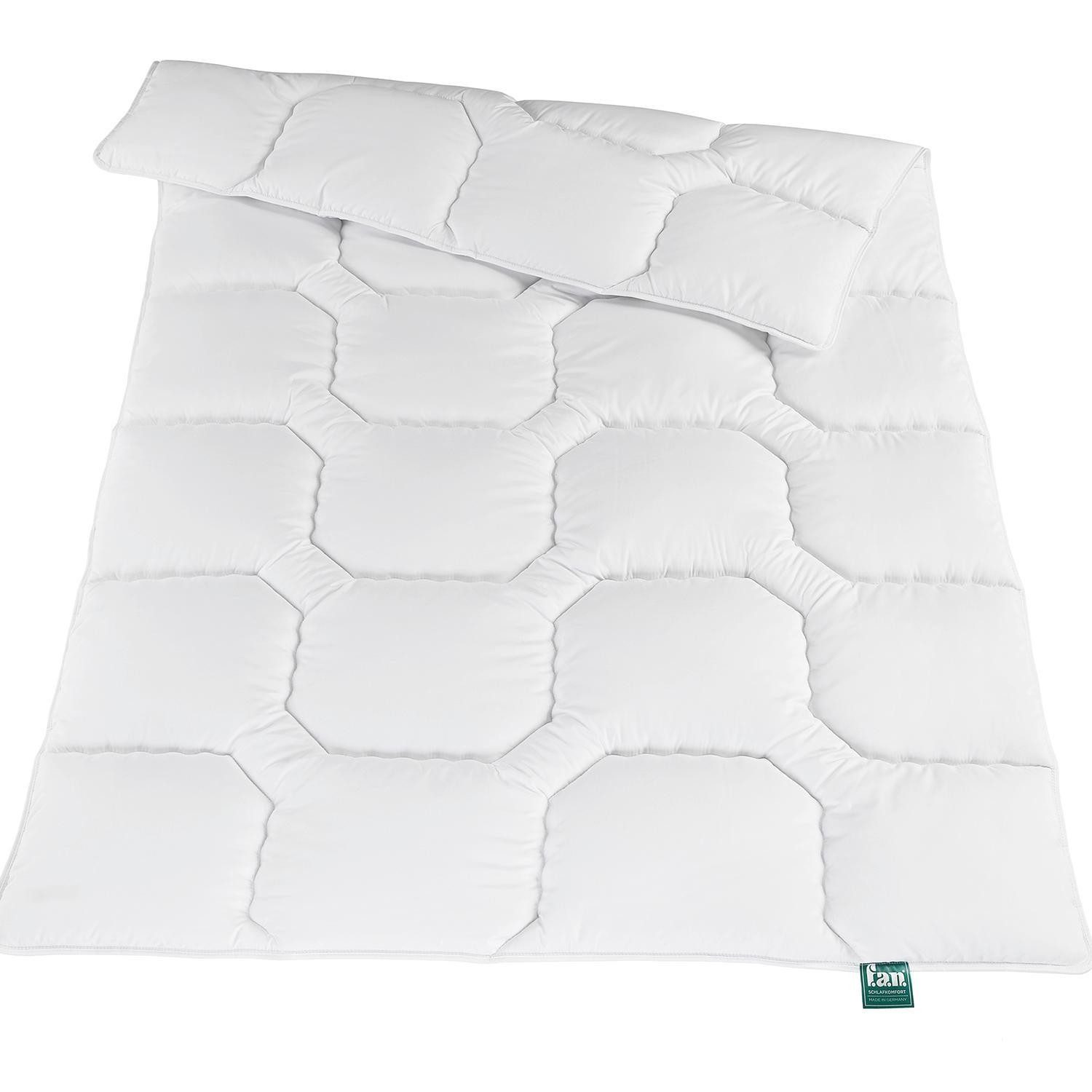 fan Microfaserbettdecke Duo-Steppbett ELISA, 135 x 200 cm, Weiß, Füllung: Markenhohlfaser, Bezug: Polyester, Made in Germany