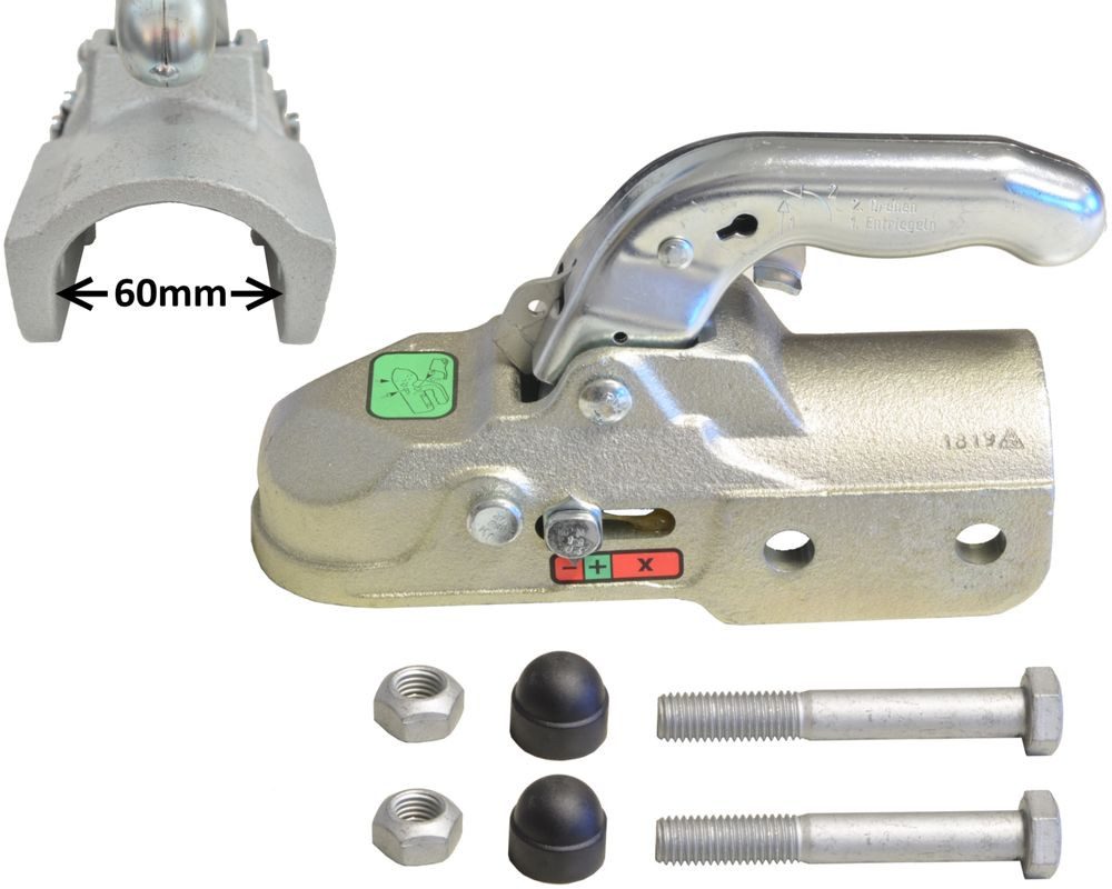 Knott Anhänger Kugelkupplung - K35-C - 3500kg - Ø60mm - Bohrungen Ø14,5mm + Schrauben