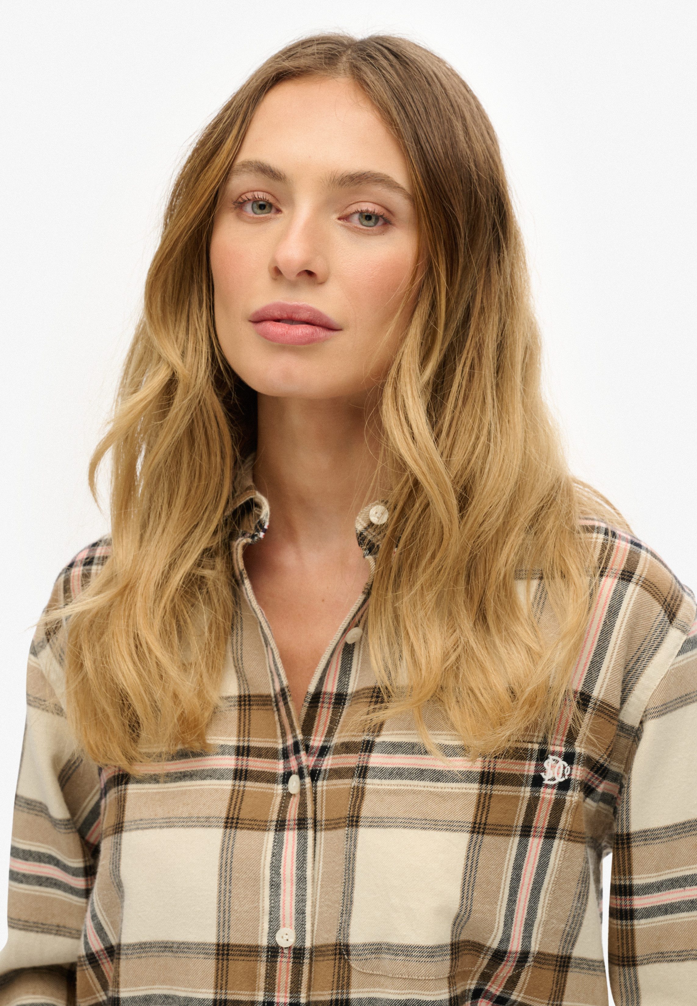 Superdry Karobluse CHECK FLANNEL BOYFRIEND SHIRT günstig online kaufen