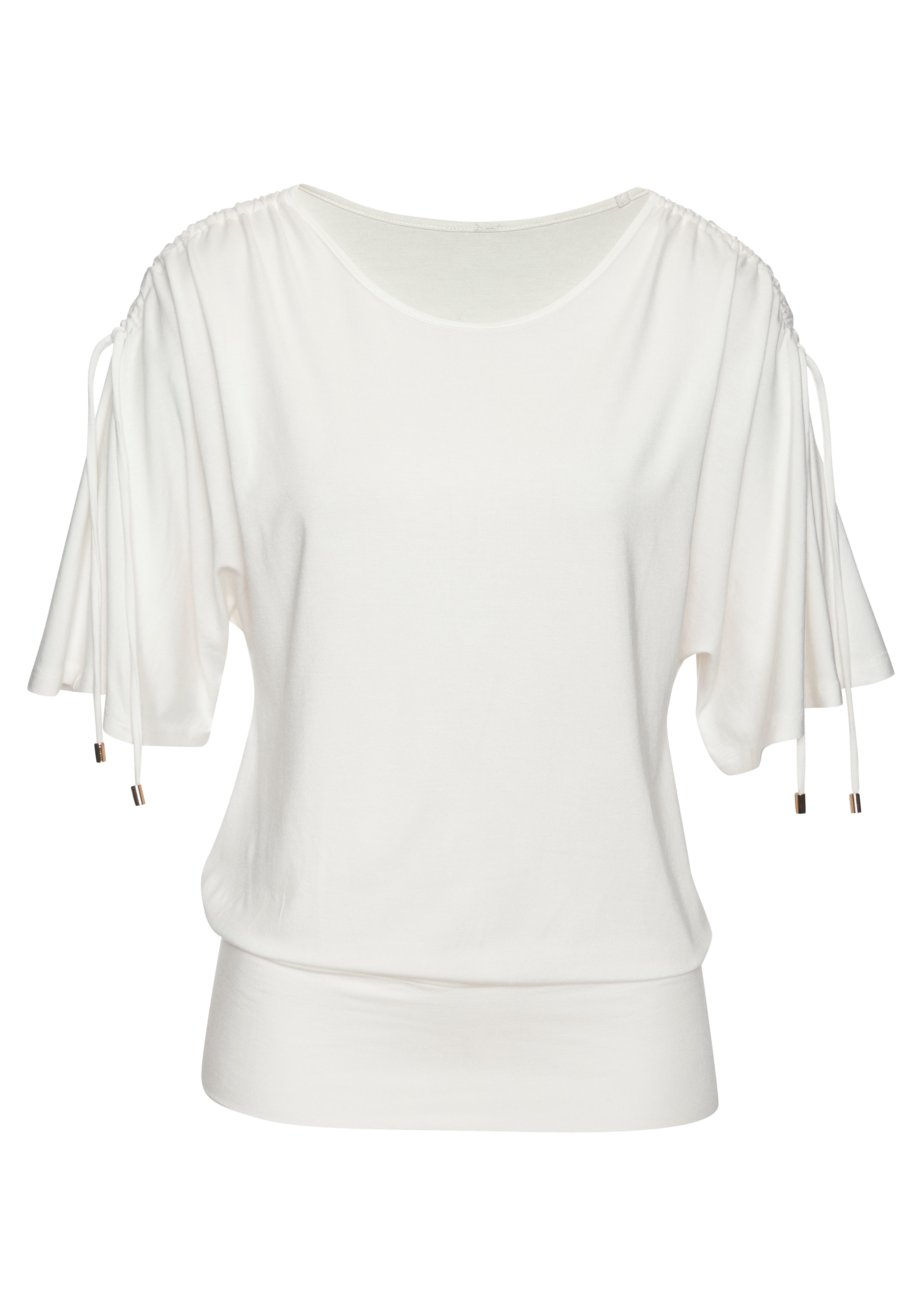 LASCANA Rundhalsshirt mit variabler Ärmellänge aus günstig online kaufen