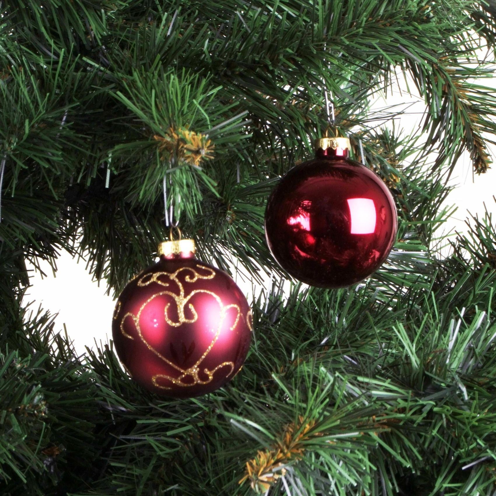 BURI Weihnachtsbaumkugel Weihnachtsbaumkugeln 12er-Set 7cm Christbaumschmuck Weihnachtsdeko