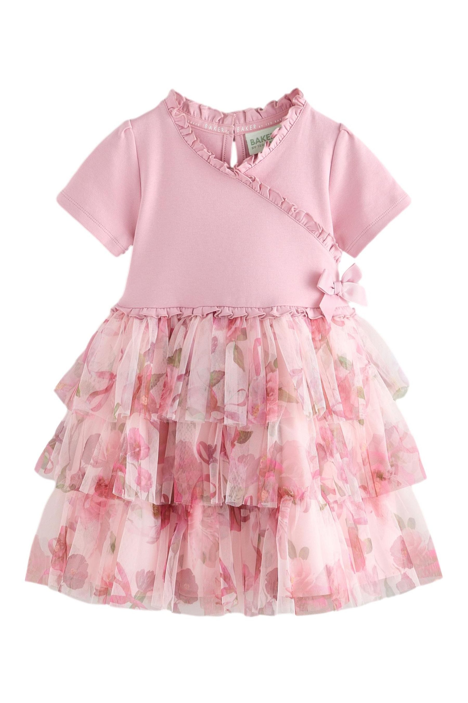 Baker by Ted Baker Tüllkleid Baker By Ted Baker Tüll-Stufenkleid, Wickellook (1-tlg)