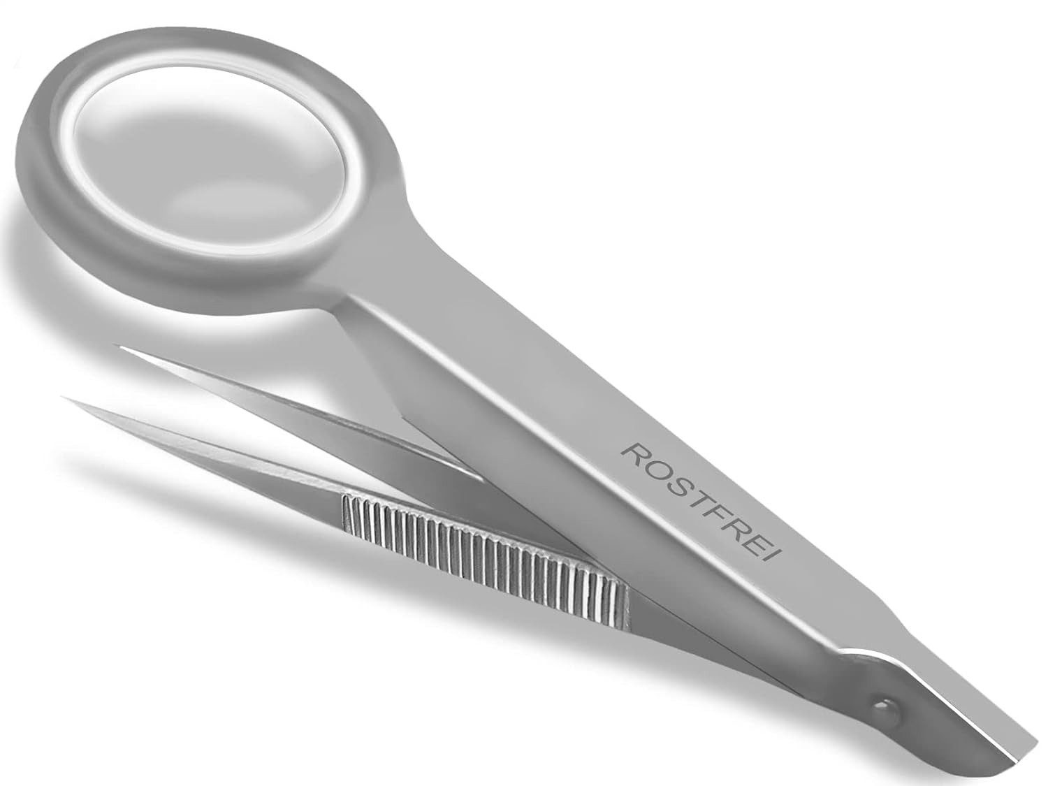 DocMed Pinzette Pinzette mit Lupe, Spar Set, 1-tlg., Präzisionspinzette, Integrierte Lupe, Feine Spitze, Detailarbeit