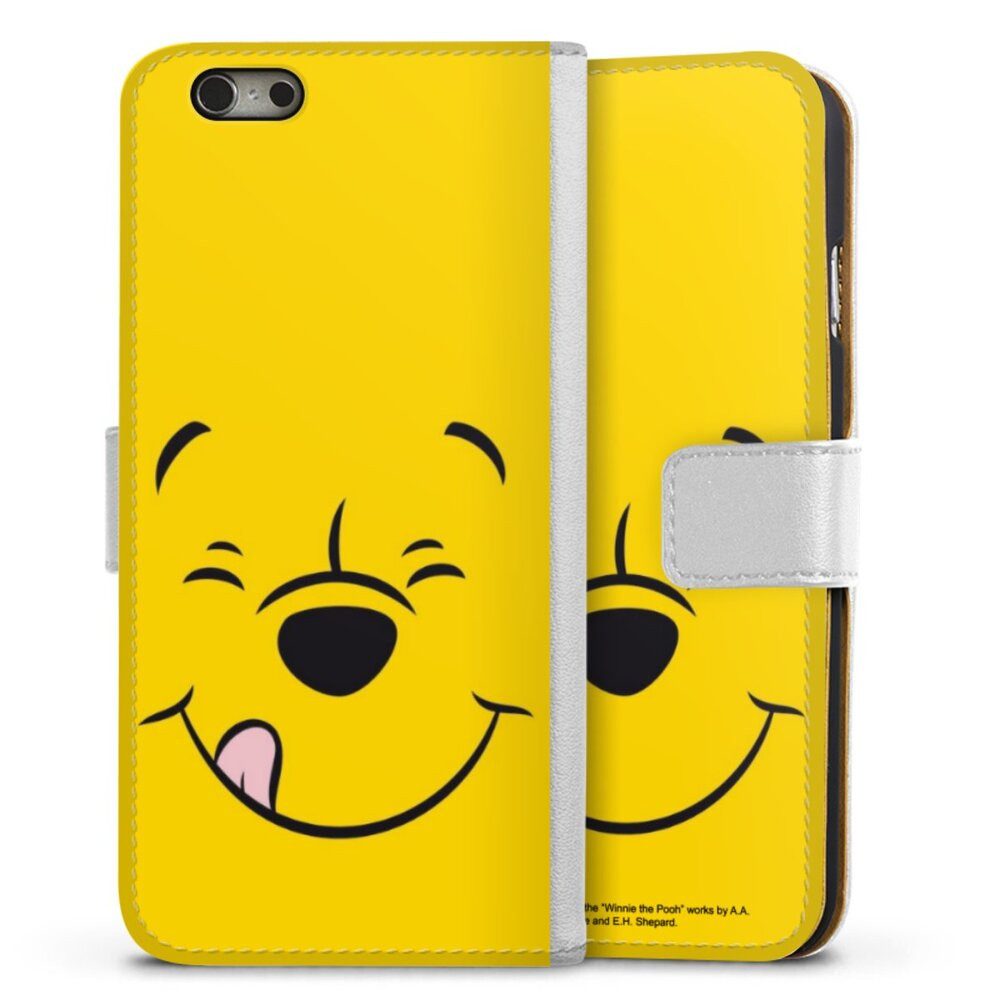 DeinDesign Handyhülle Winnie Puuh Offizielles Lizenzprodukt Disney Puuh Closeup, Apple iPhone 6s Hülle Handy Flip Case Wallet Cover Handytasche Leder