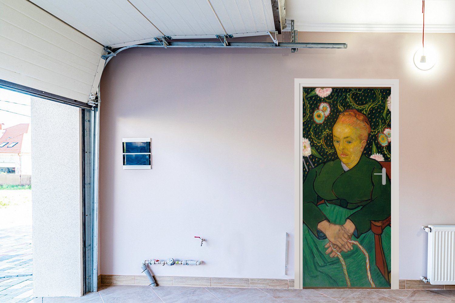 Tür, MuchoWow von Gogh, Augustine Fototapete Porträt Matt, Roulin van - Türtapete bedruckt, Türaufkleber, St), (1 für cm Vincent 75x205
