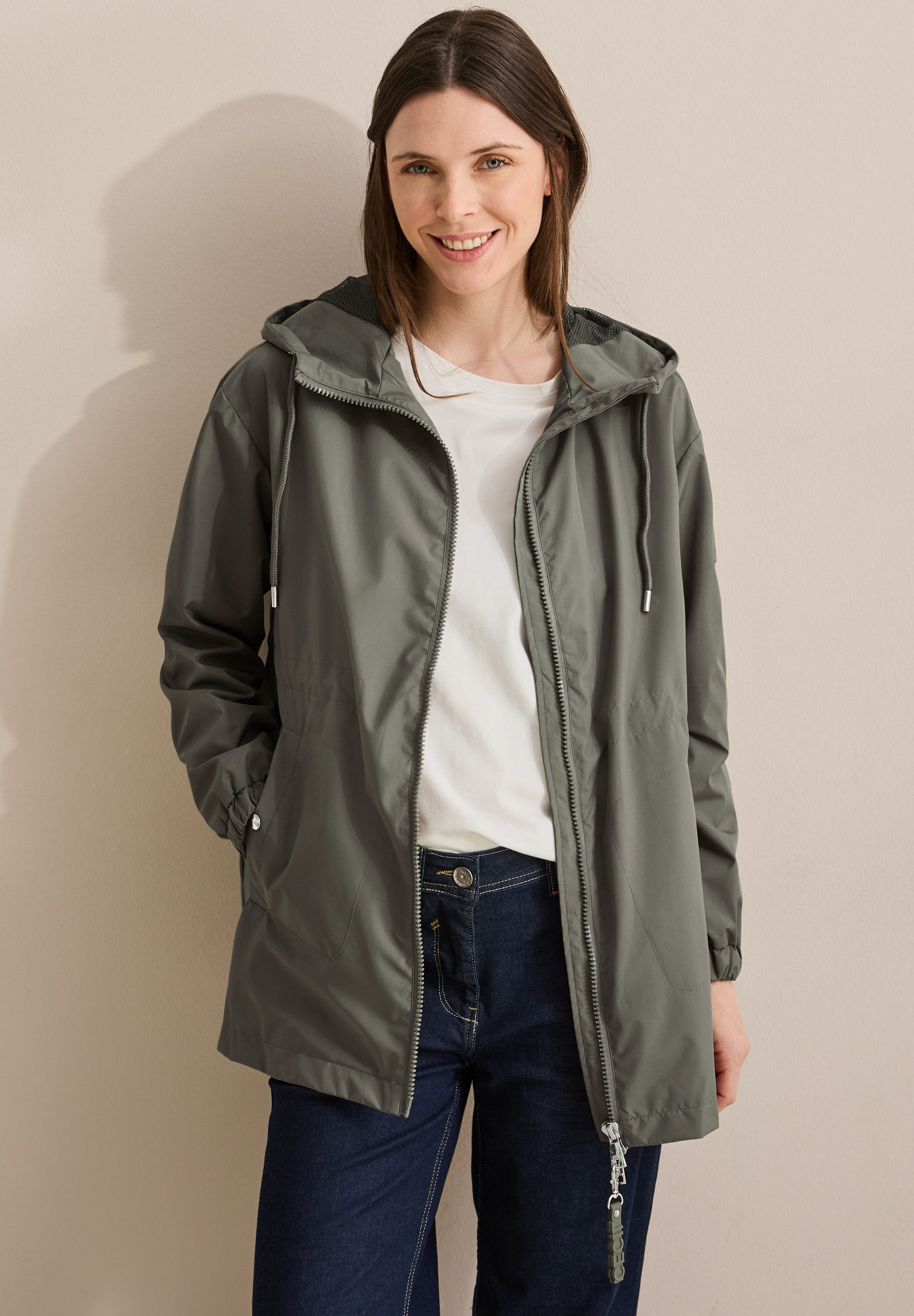 CECIL Outdoorjacke mit Kapuze mit Tunnelzugband günstig online kaufen
