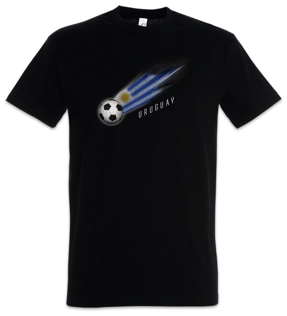 Urban Backwoods Print-Shirt Uruguay Football Comet I Herren T-Shirt Uruguayisch Uruguayische (1-tlg) Uruguayan Fahne Fußball Fussball