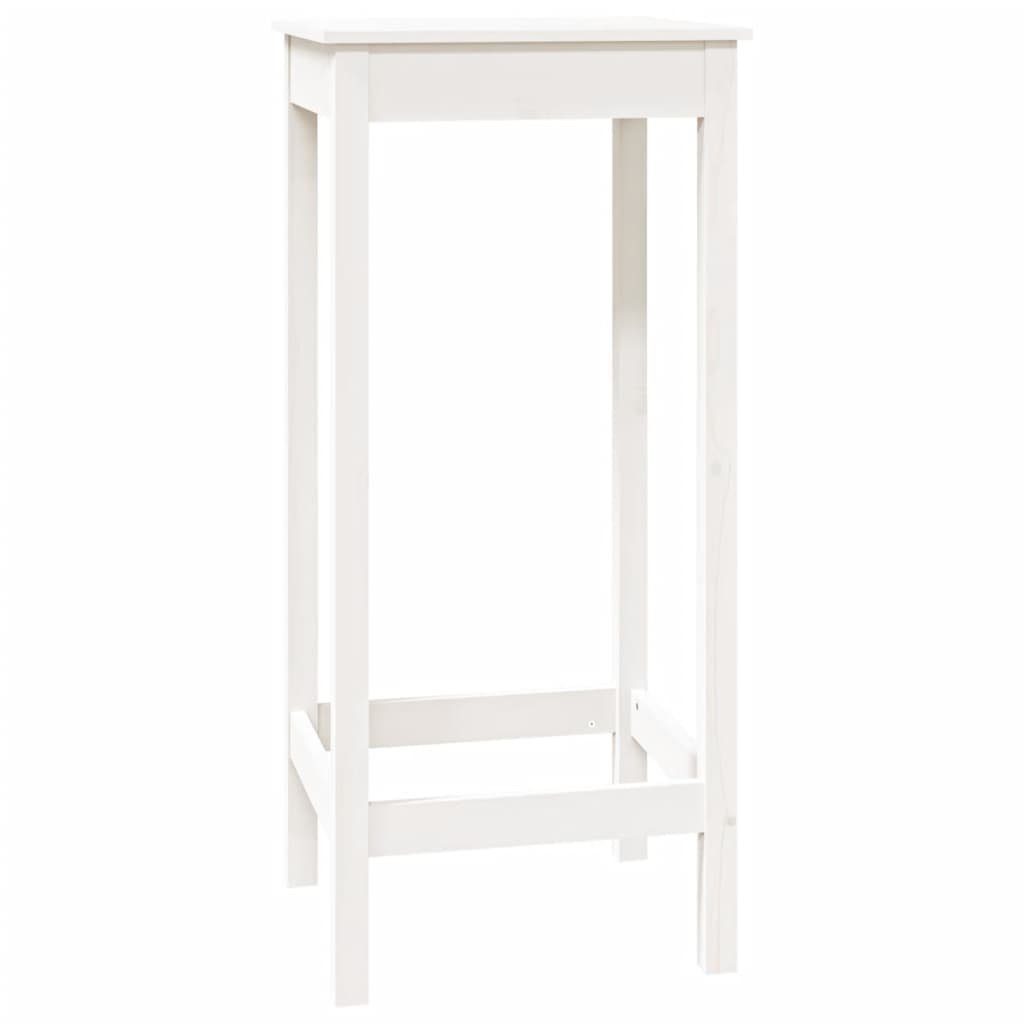 furnicato Bartisch Weiß 50x50x110 cm Massivholz Kiefer (1-St)